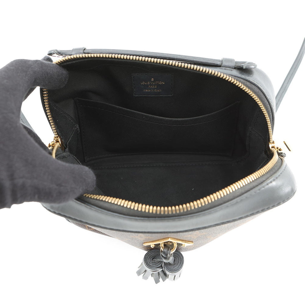Louis Vuitton Black Monogram Noir Monogram Leather Shoulder Bag (Pre-Owned)