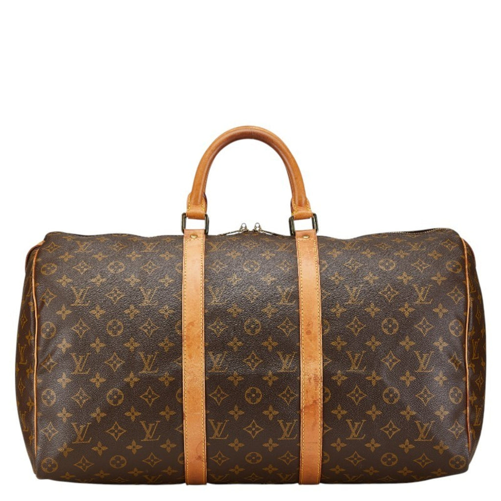 Louis Vuitton Brown Pvc Leather Boston Bag (Pre-Owned)