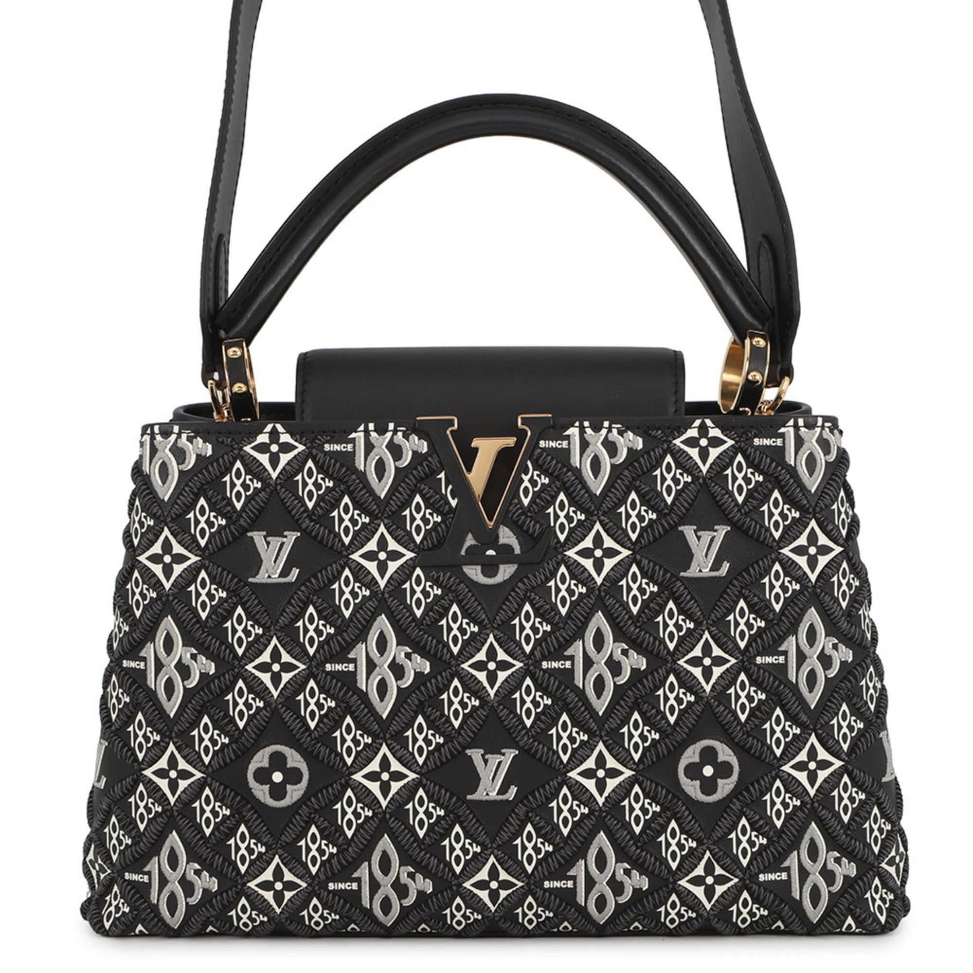 Louis Vuitton Black Noir Leather Handbag (Pre-Owned)