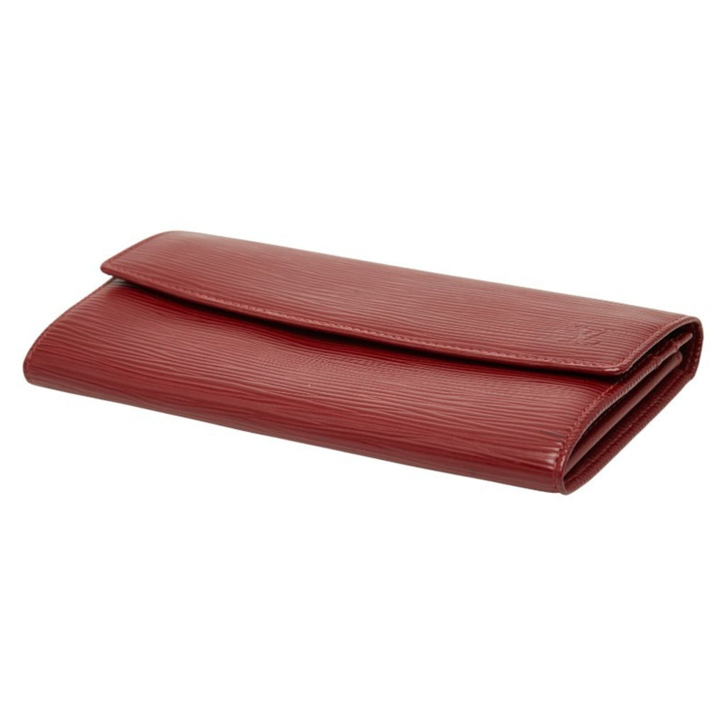 Louis Vuitton Red Color Cuir Ombre Leather Wallet (Bi-Fold) (Pre-Owned)