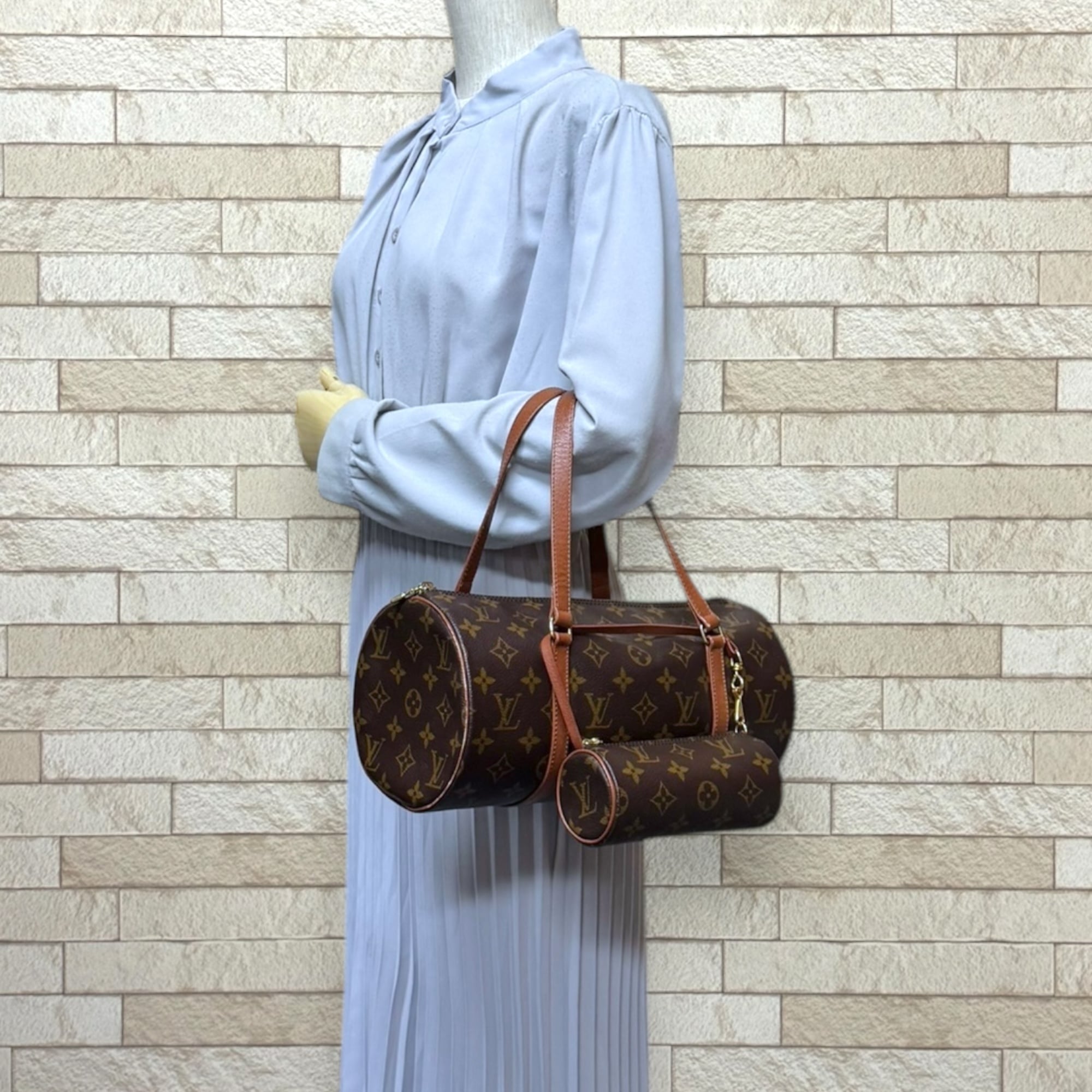 Louis Vuitton Brown Monogram Canvas Handbag (Pre-Owned)