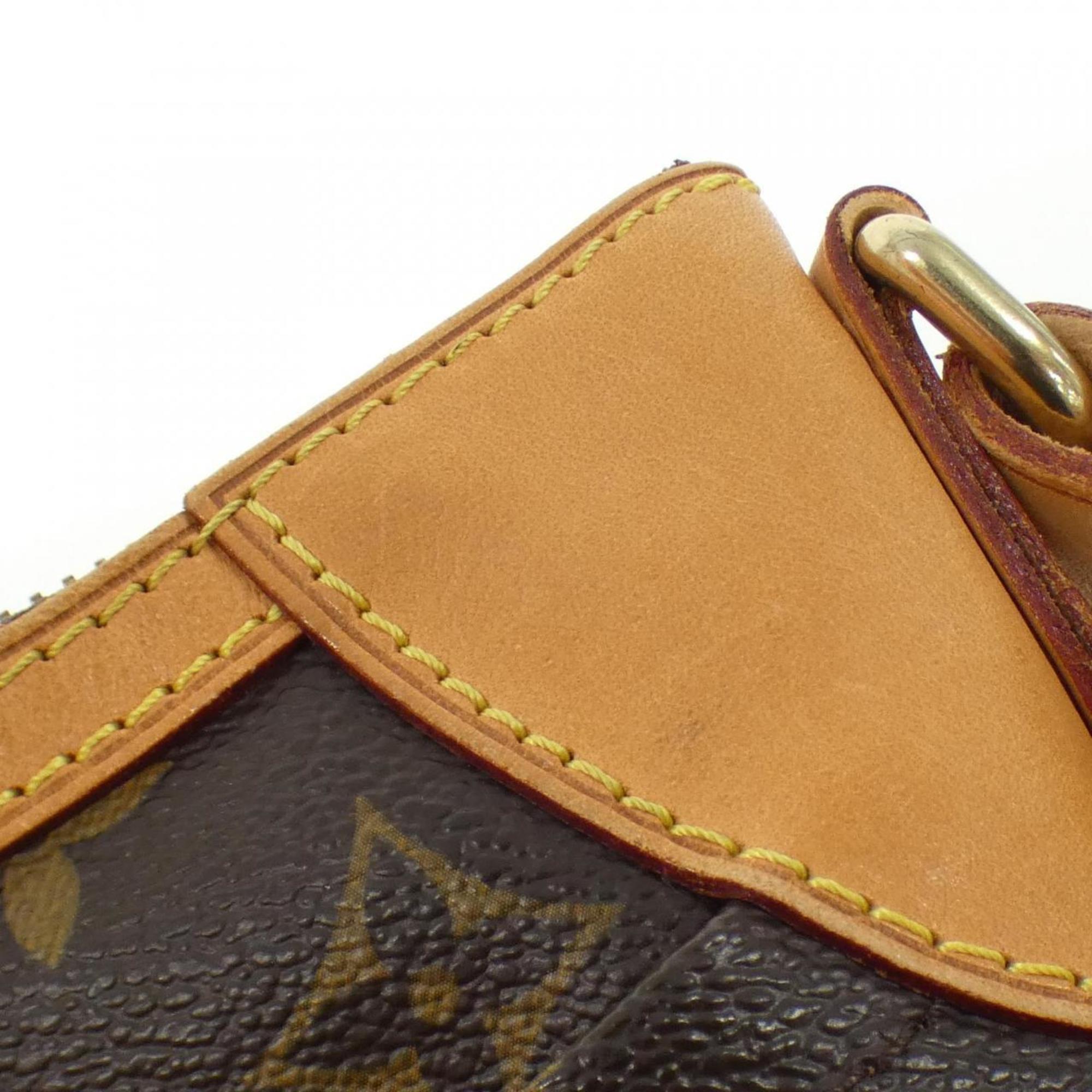 Louis Vuitton Dark Brown Marron Coated Canvas Shoulder Bag (Pre-Owned)
