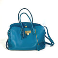 Louis Vuitton Blue Leather Handbag Shoulder Bag Tote Bag (Pre-Owned)