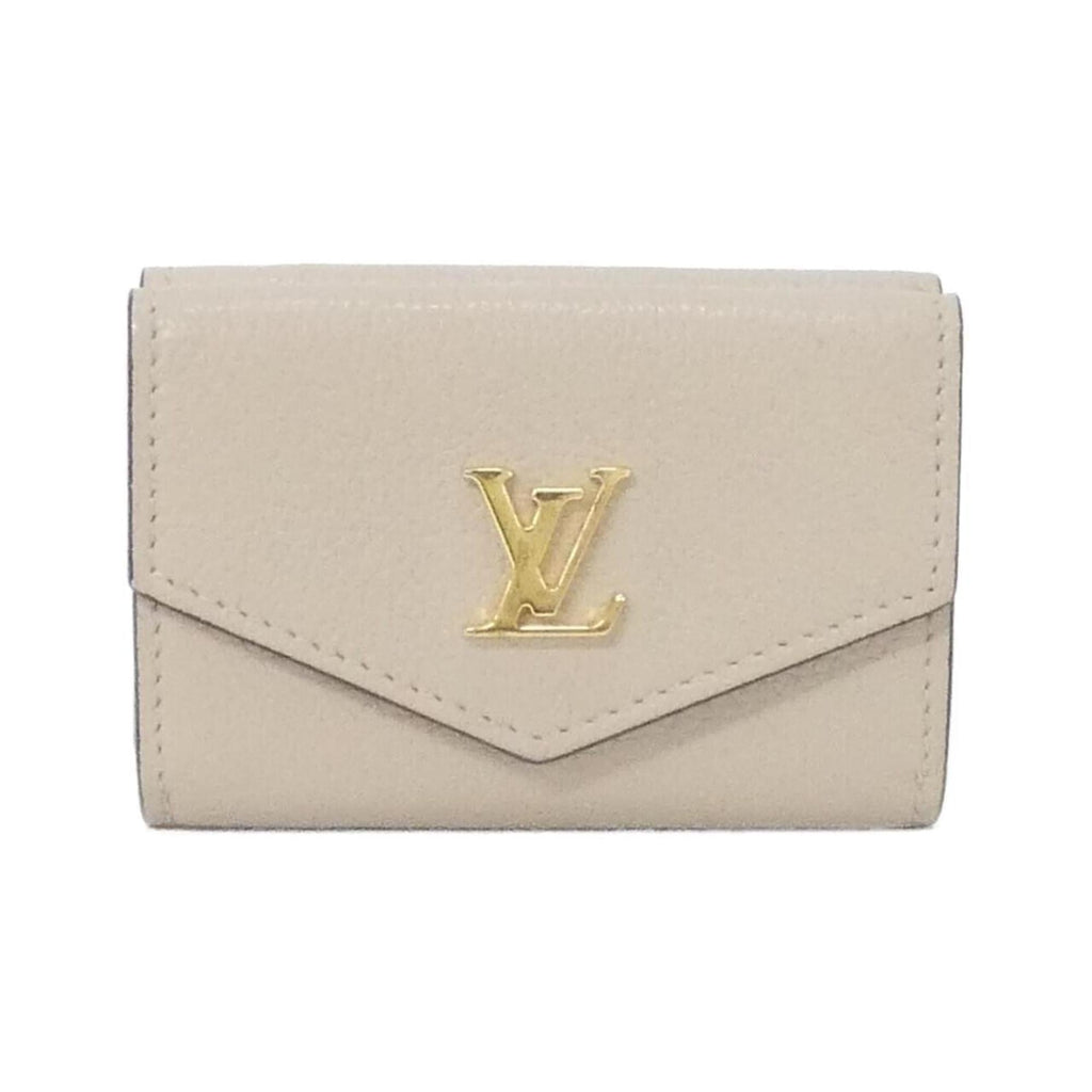 Louis Vuitton Grayish Leather Wallet (Tri-Fold) (Pre-Owned)