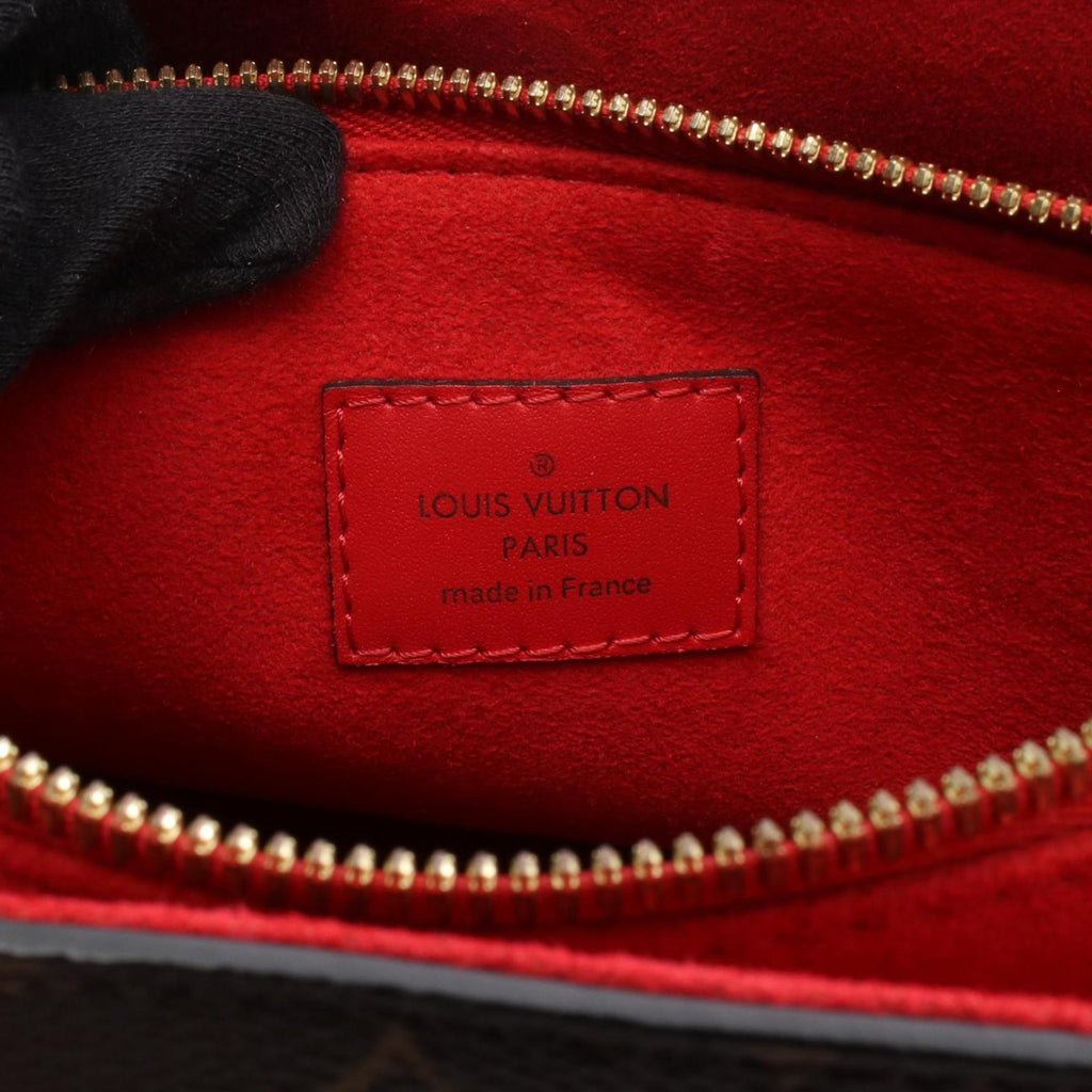 Louis Vuitton Brown Red Color Coated Canvas Pvc Leather Monogram Handbag (Pre-Owned)
