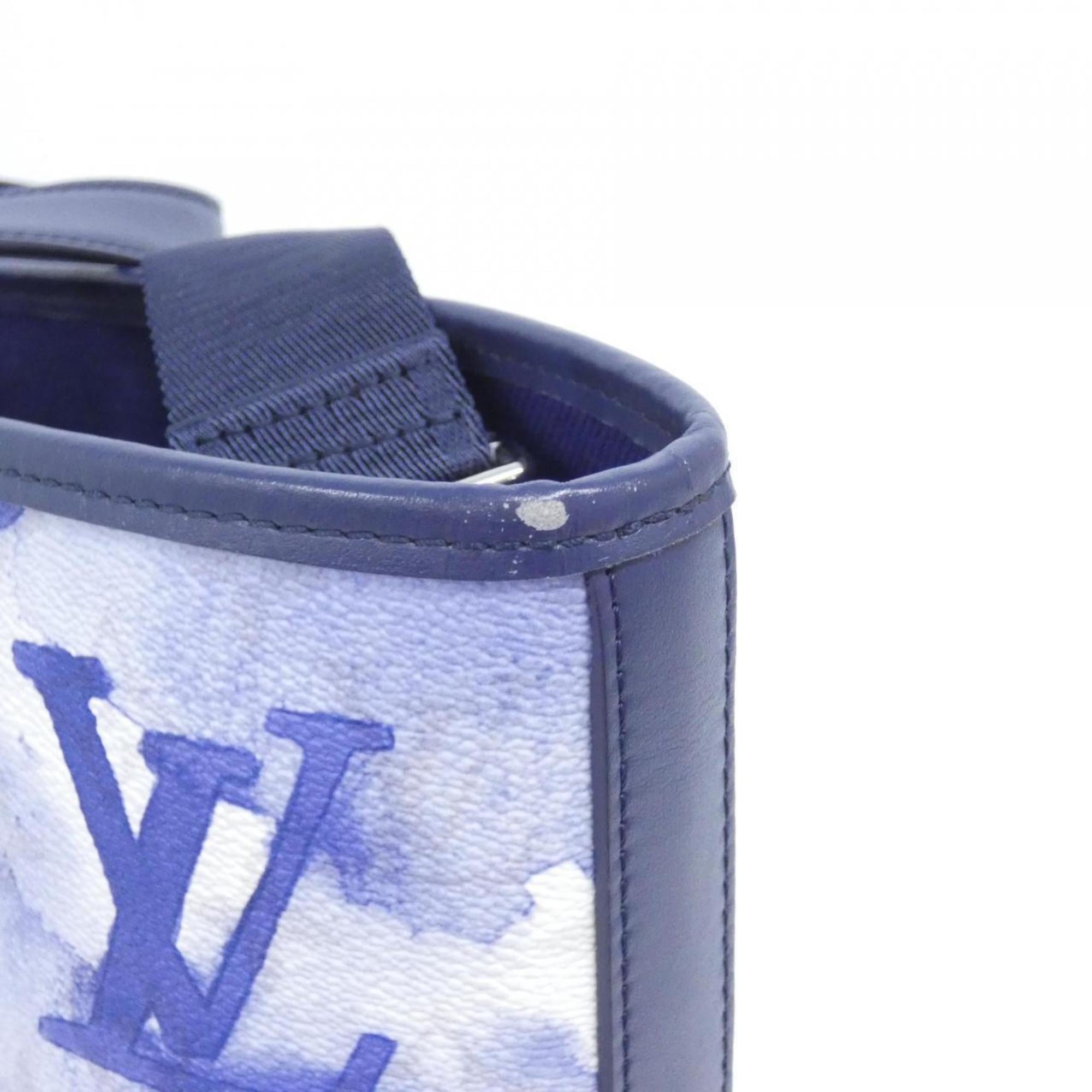 Louis Vuitton Blue Coated Canvas Handbag (Pre-Owned)