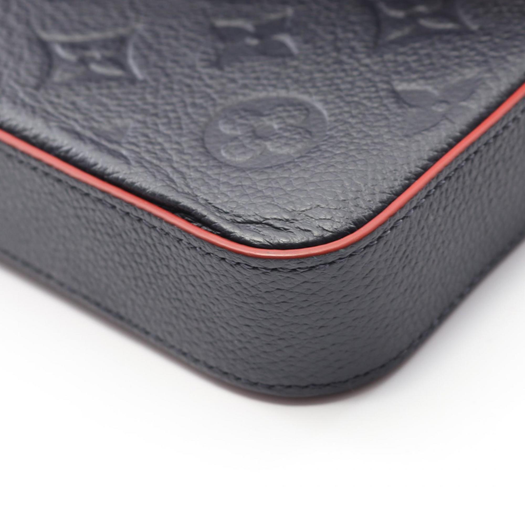 Louis Vuitton Marine Rouge Navy Red Color Monogram Empreinte Pochette Shoulder Bag (Pre-Owned)
