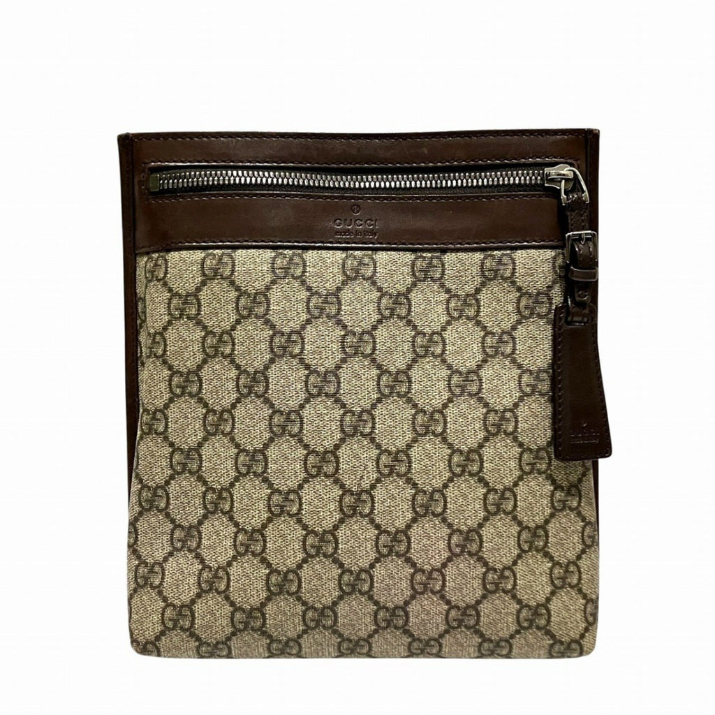 Flat Messenger Bag GG Coated Canvas Small