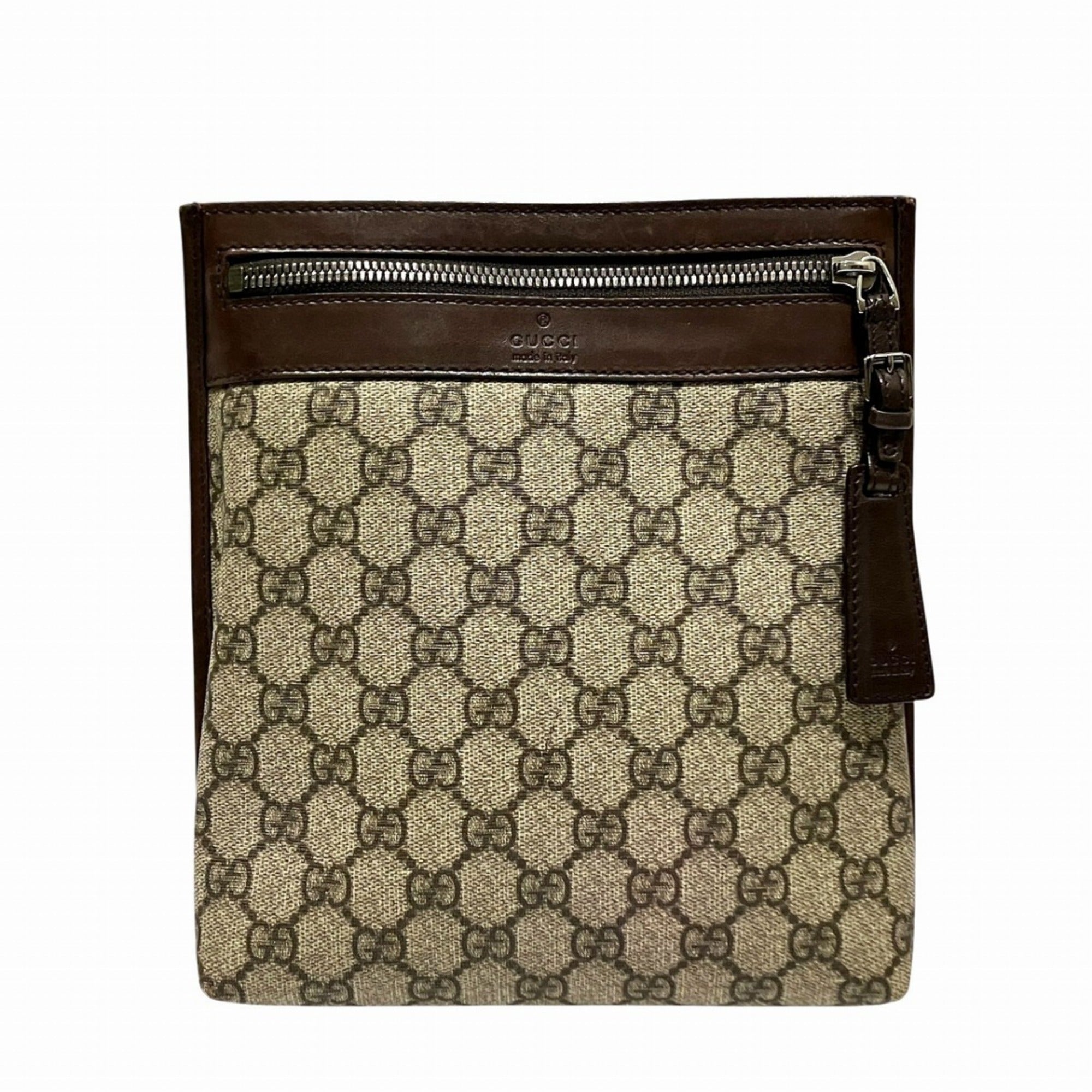 Flat Messenger Bag GG Coated Canvas Small