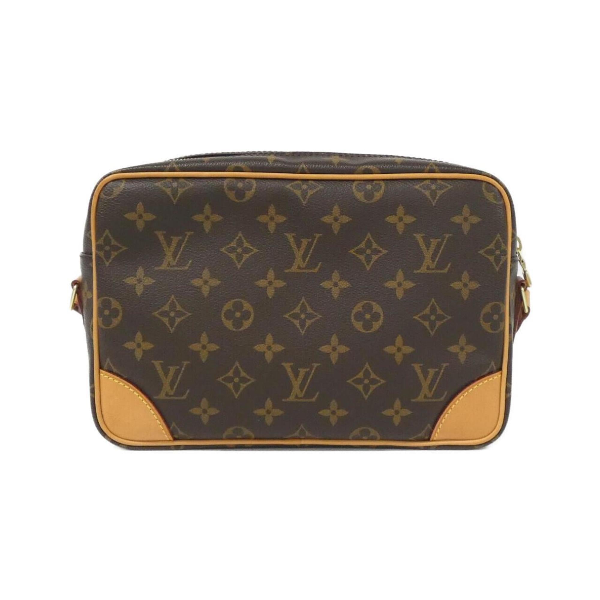 Louis Vuitton Marron Coated Canvas Shoulder Bag (Pre-Owned)