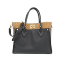 Louis Vuitton Black Leather Coated Canvas Handbag (Pre-Owned)