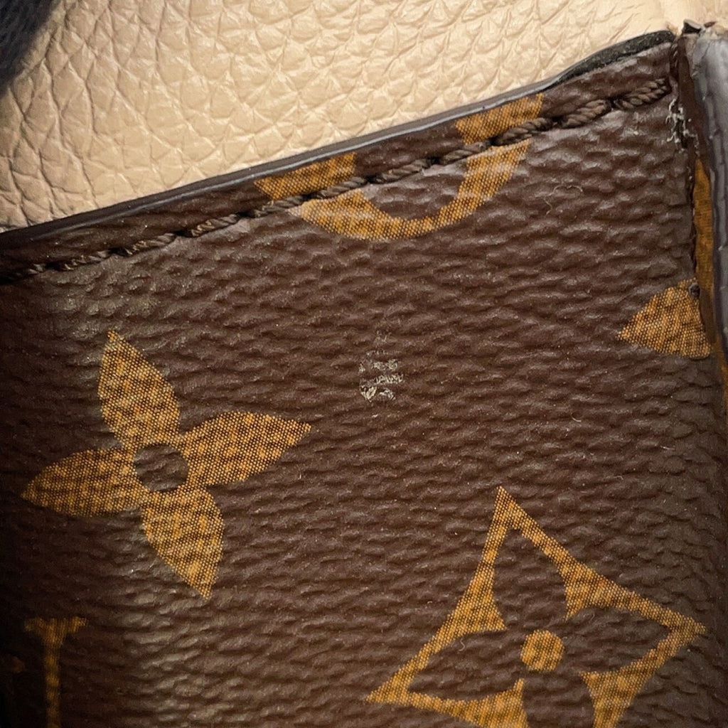 Louis Vuitton Grayish Light Blue Monogram Leather Handbag Shoulder Bag (Pre-Owned)