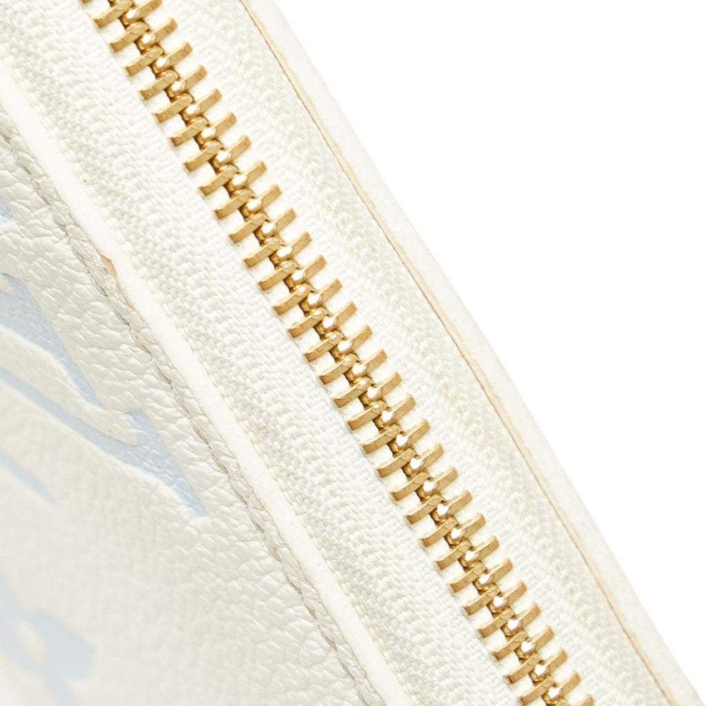 Louis Vuitton Blue White Leather Long Wallet (Bi-Fold) (Pre-Owned)