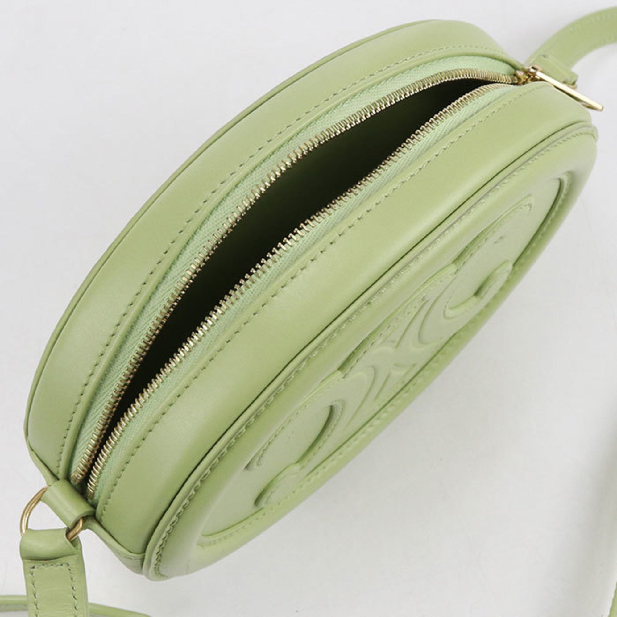 Triomphe Oval Crossbody Bag Leather