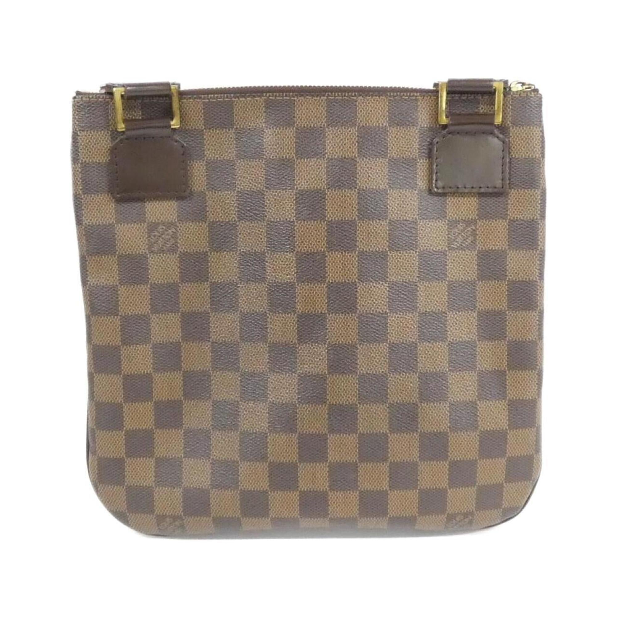 Louis Vuitton Ebene Coated Canvas Pochette Shoulder Bag (Pre-Owned)