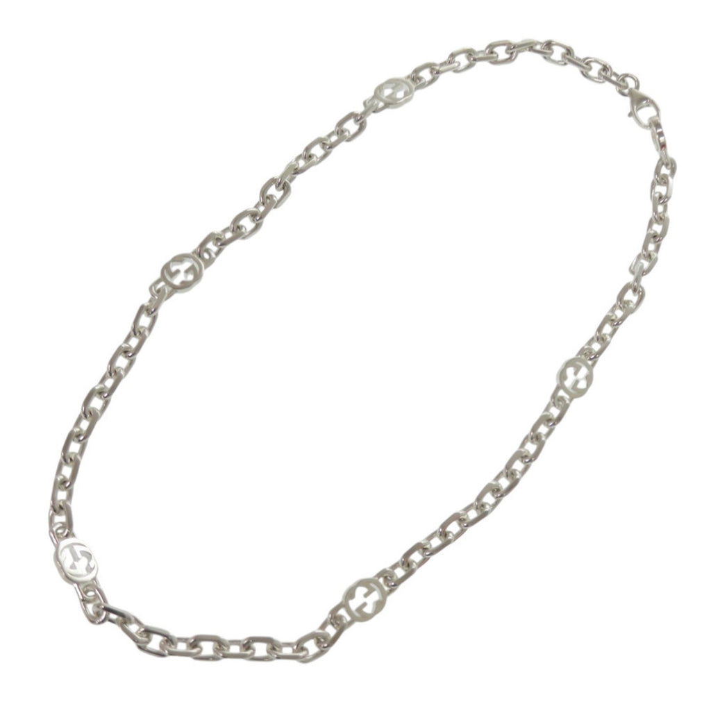 Interlocking G Pendant Necklace Sterling Silver