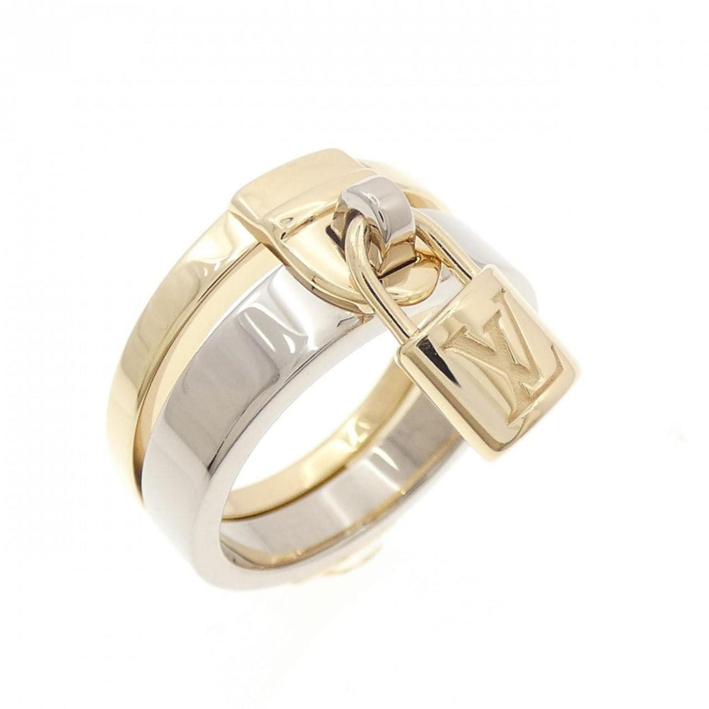 Louis Vuitton Yellow Gold (18K) White Gold (18K) Band Ring (Pre-Owned)