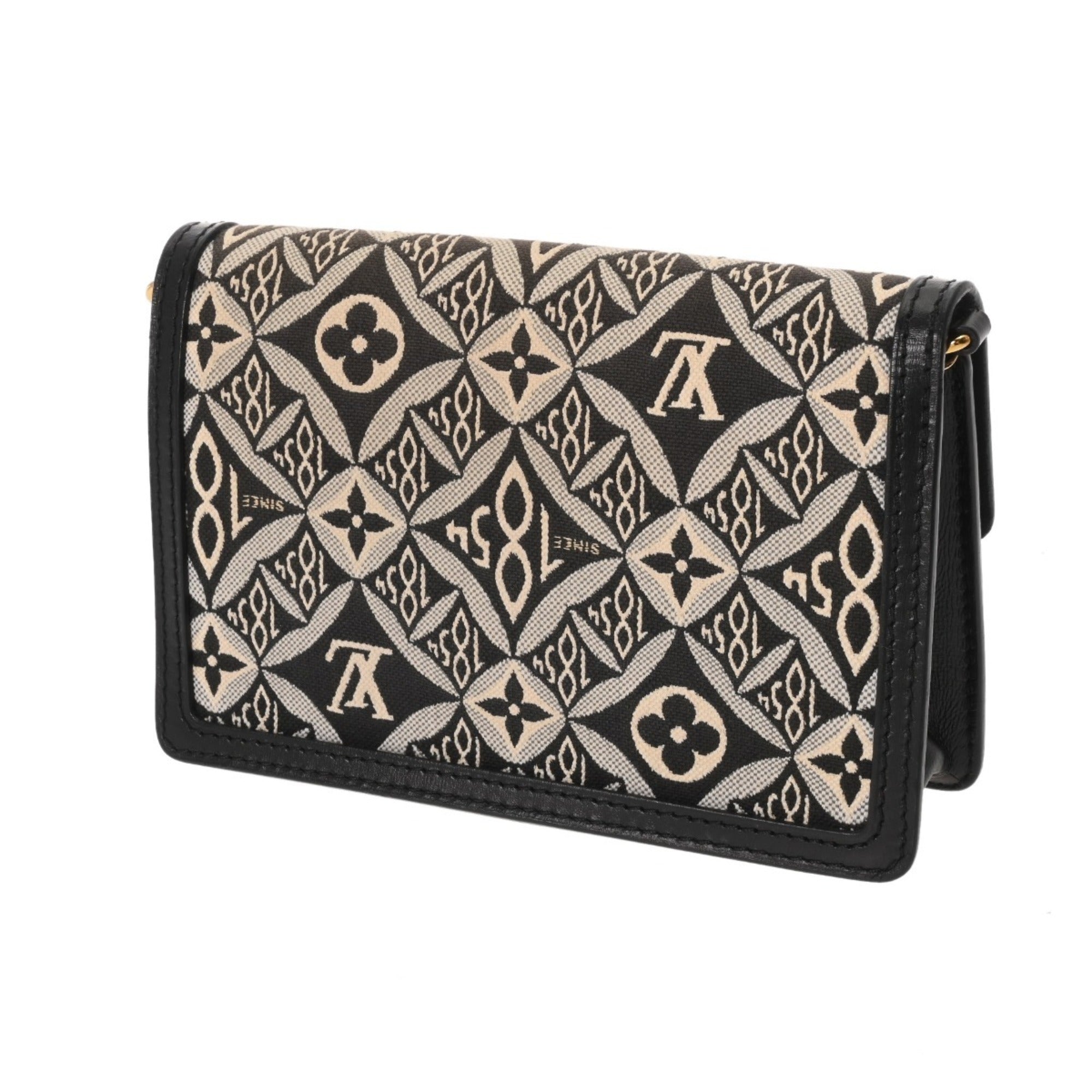 Louis Vuitton Monogram Black Leather Shoulder Bag (Pre-Owned)