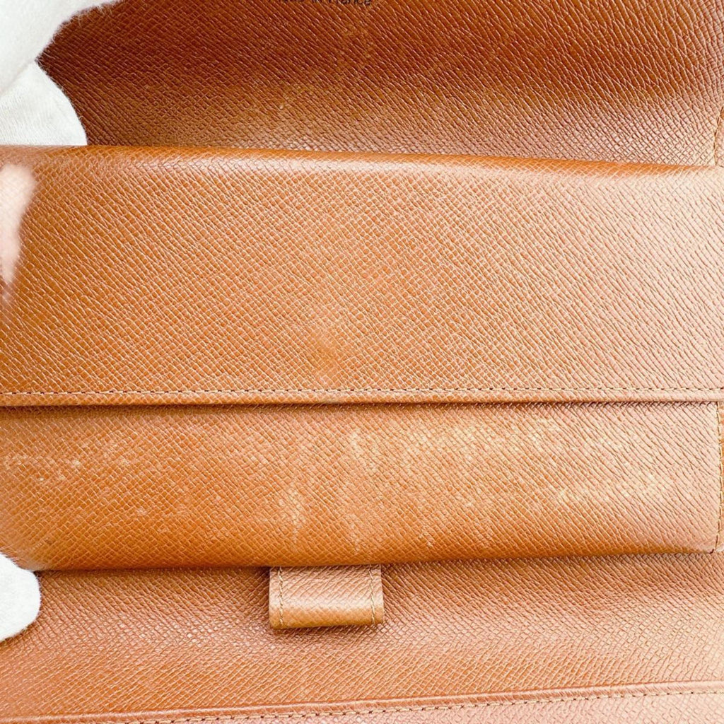 Louis Vuitton Brown Monogram Long Wallet (Tri-Fold) (Pre-Owned)