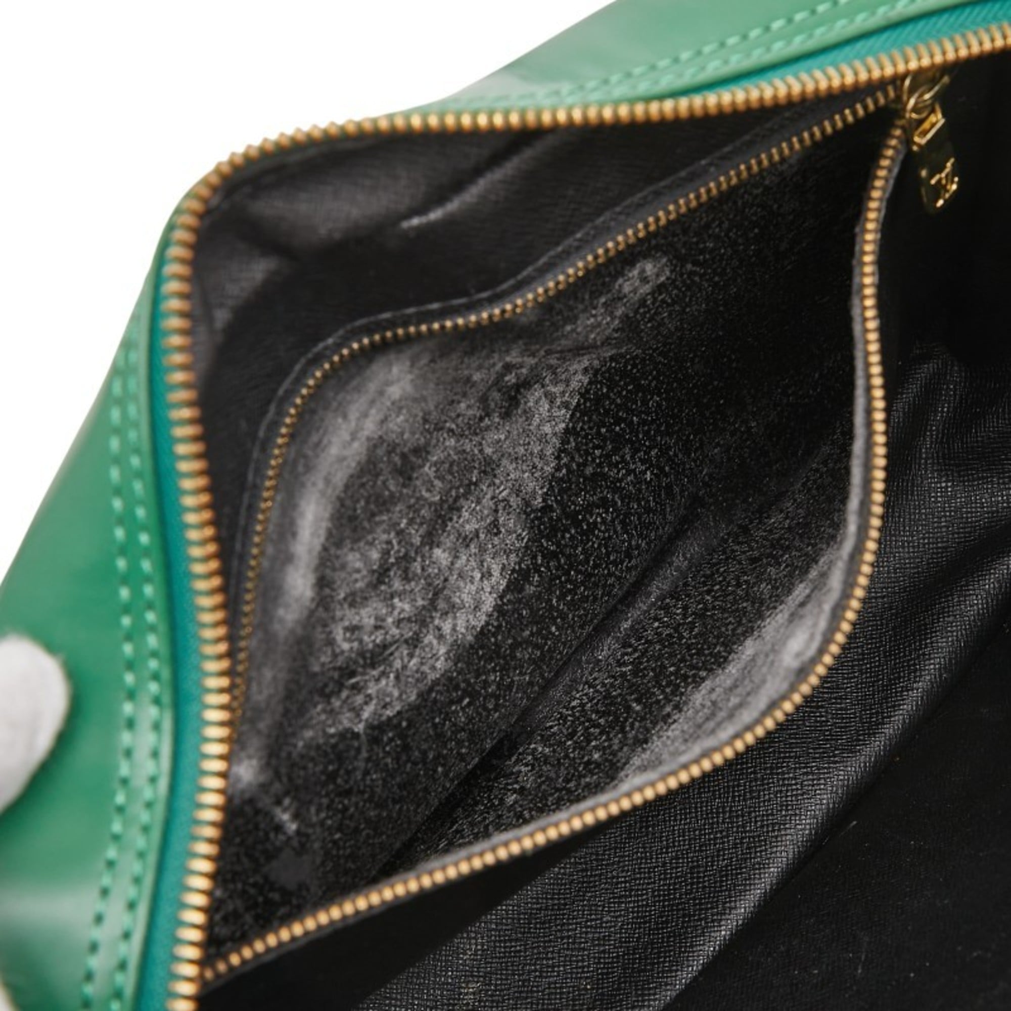 Louis Vuitton Borneo Green Leather Shoulder Bag (Pre-Owned)