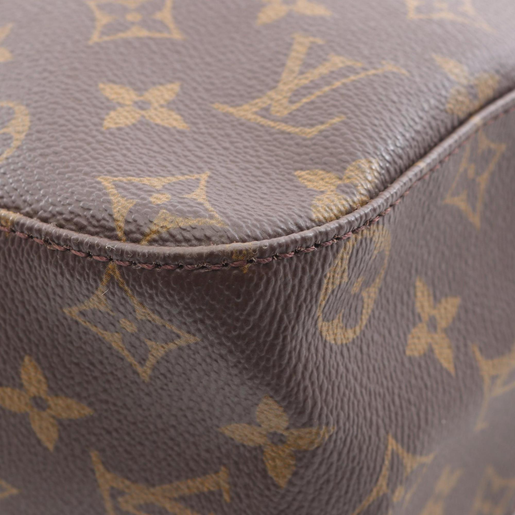 Louis Vuitton Brown Coated Canvas Leather Shoulder Bag (Pre-Owned)