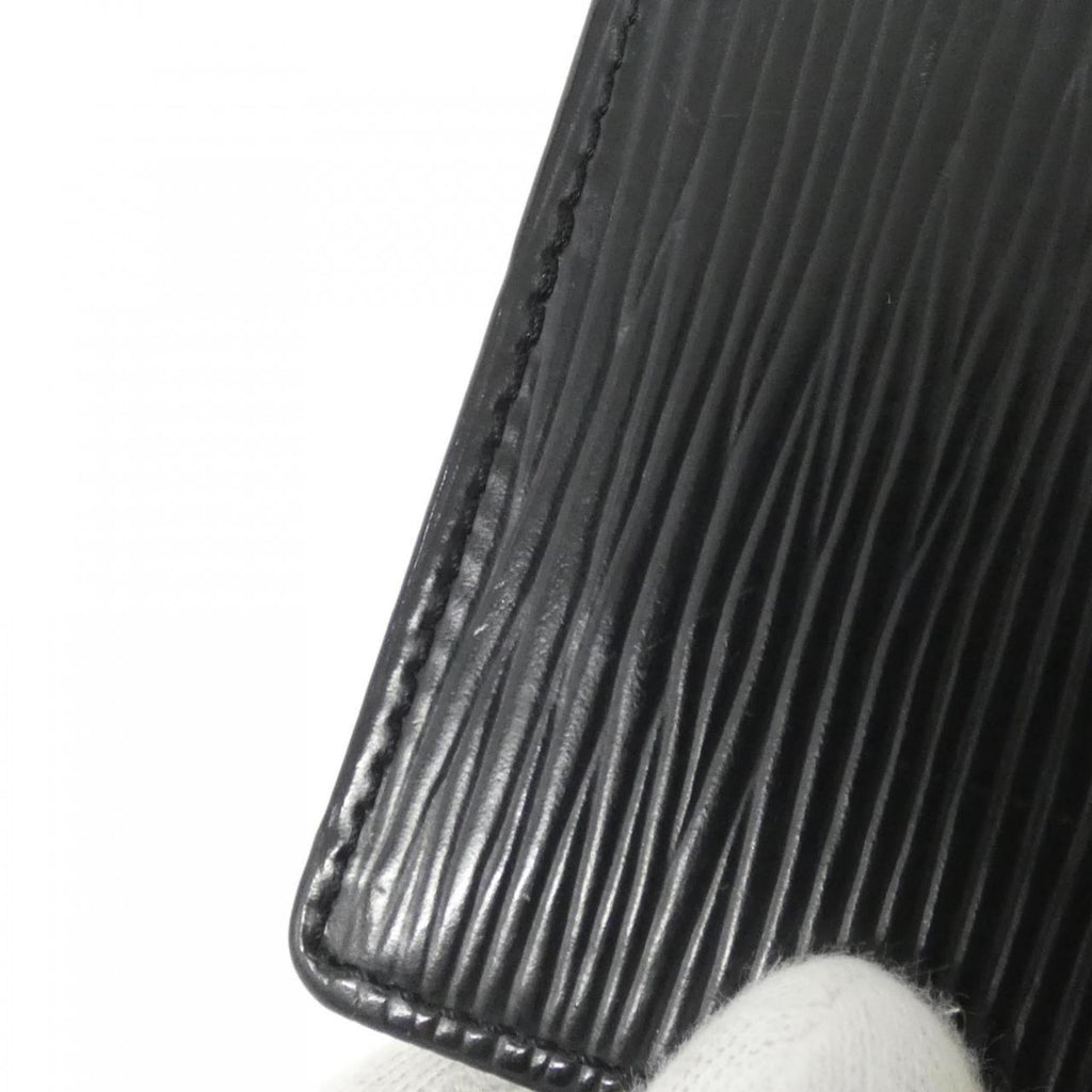 Louis Vuitton Black Leather Coin Purse/Coin Case (Pre-Owned)
