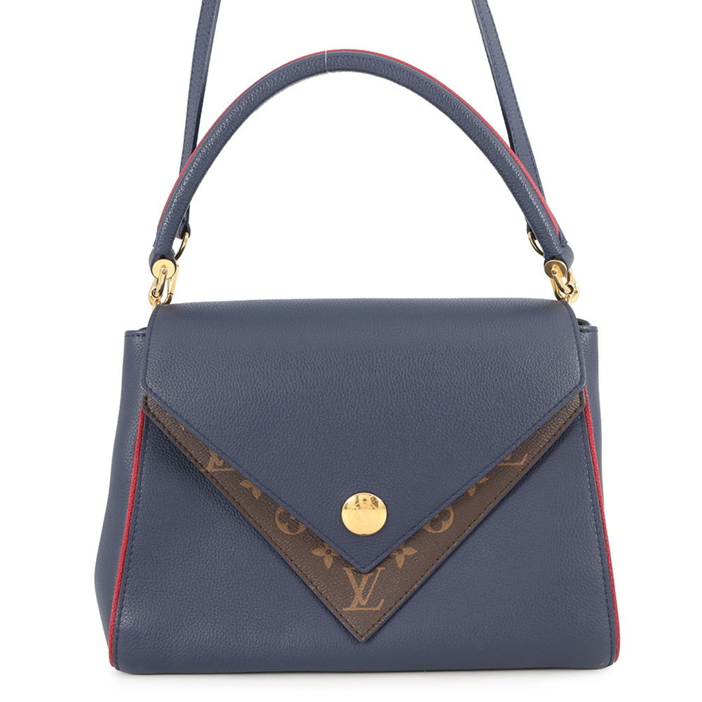 Louis Vuitton Monogram Navy Blue Leather Handbag (Pre-Owned)