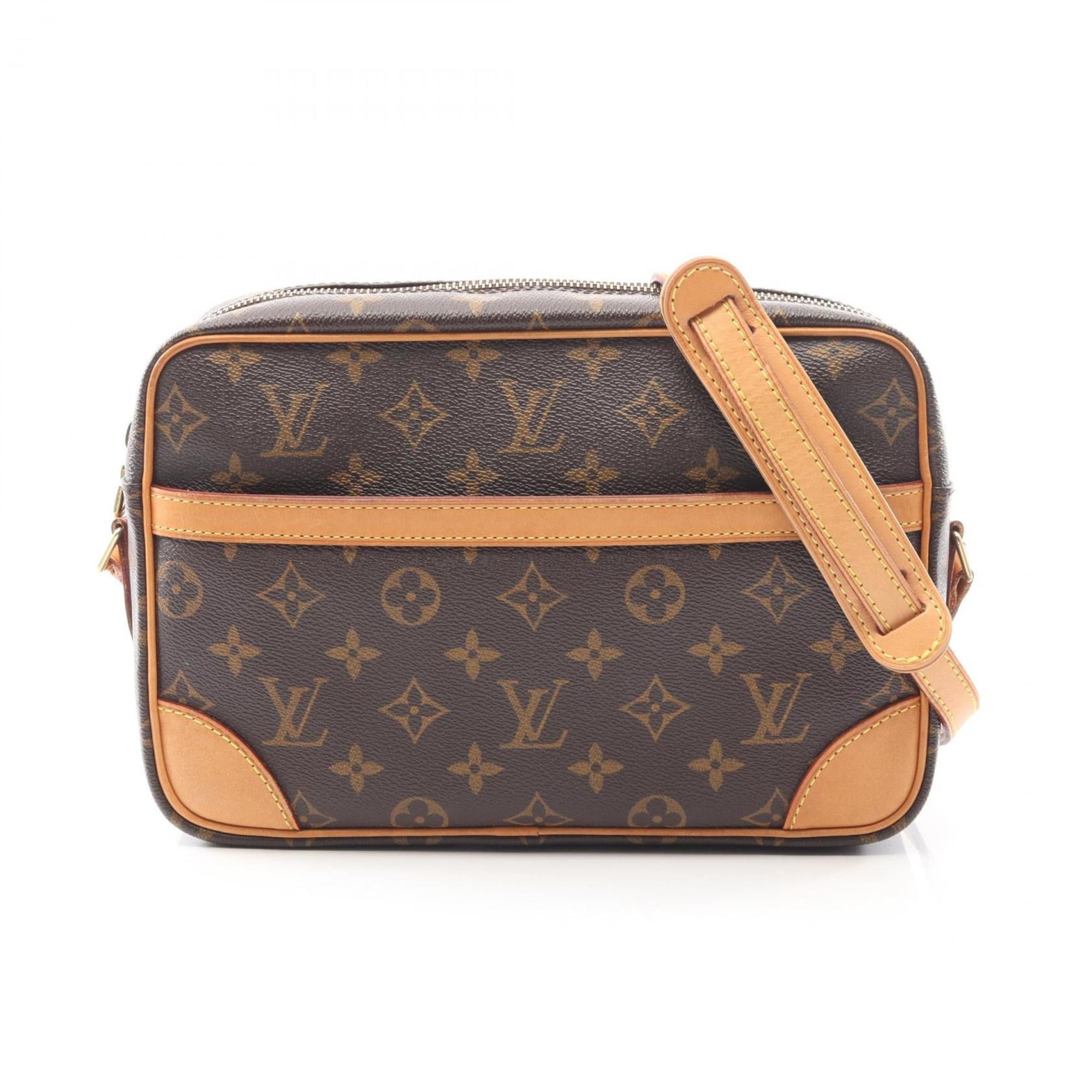Louis Vuitton Monogram Brown Coated Canvas Leather Shoulder Bag (Pre-Owned)