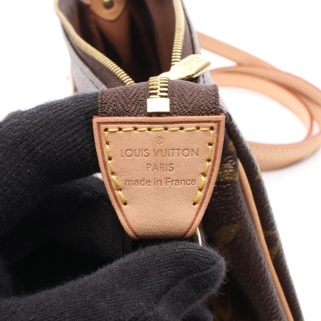 Louis Vuitton Brown Coated Canvas Leather Shoulder Bag (Pre-Owned)