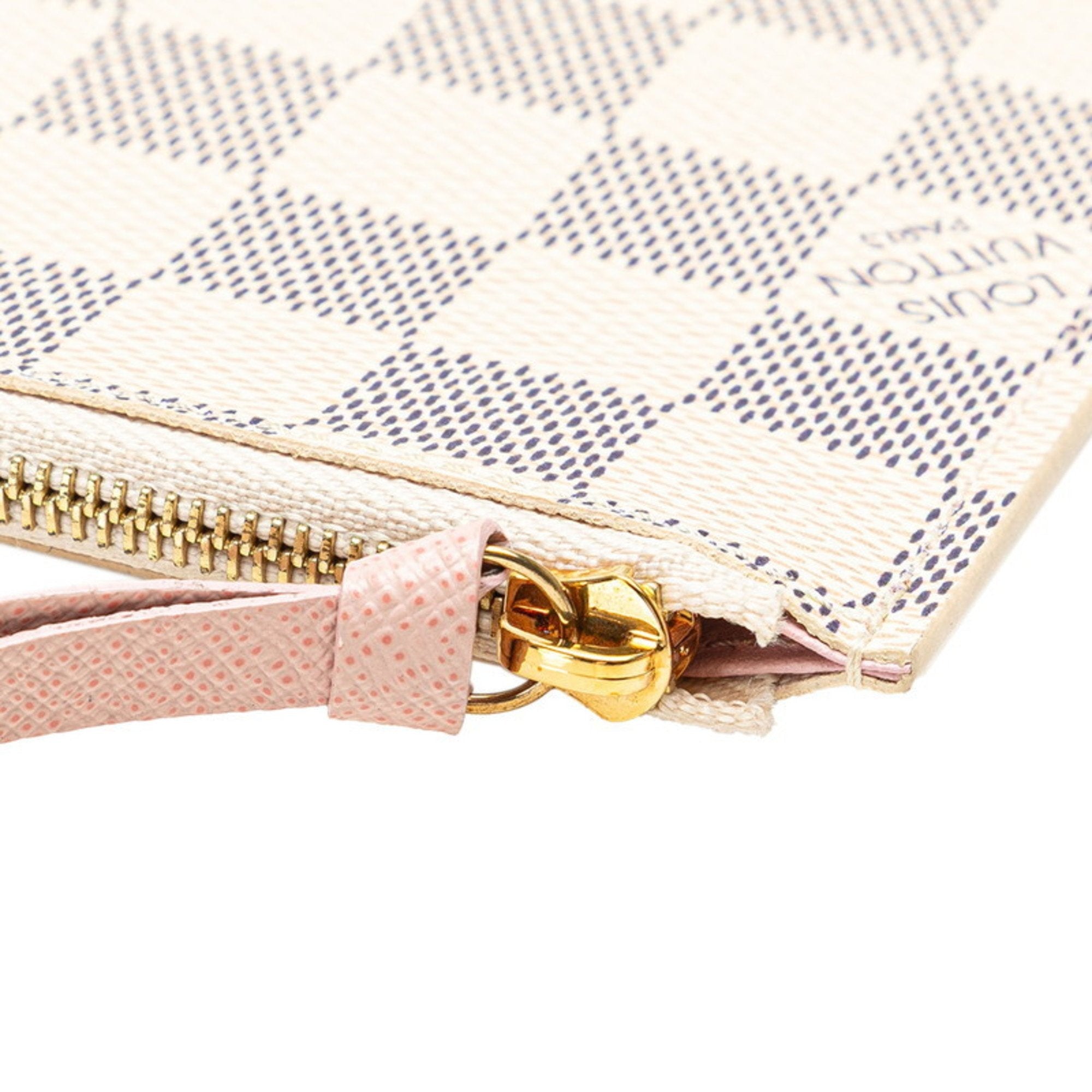 Louis Vuitton Damier Azur Ivory Pvc Leather Pochette Shoulder Bag (Pre-Owned)