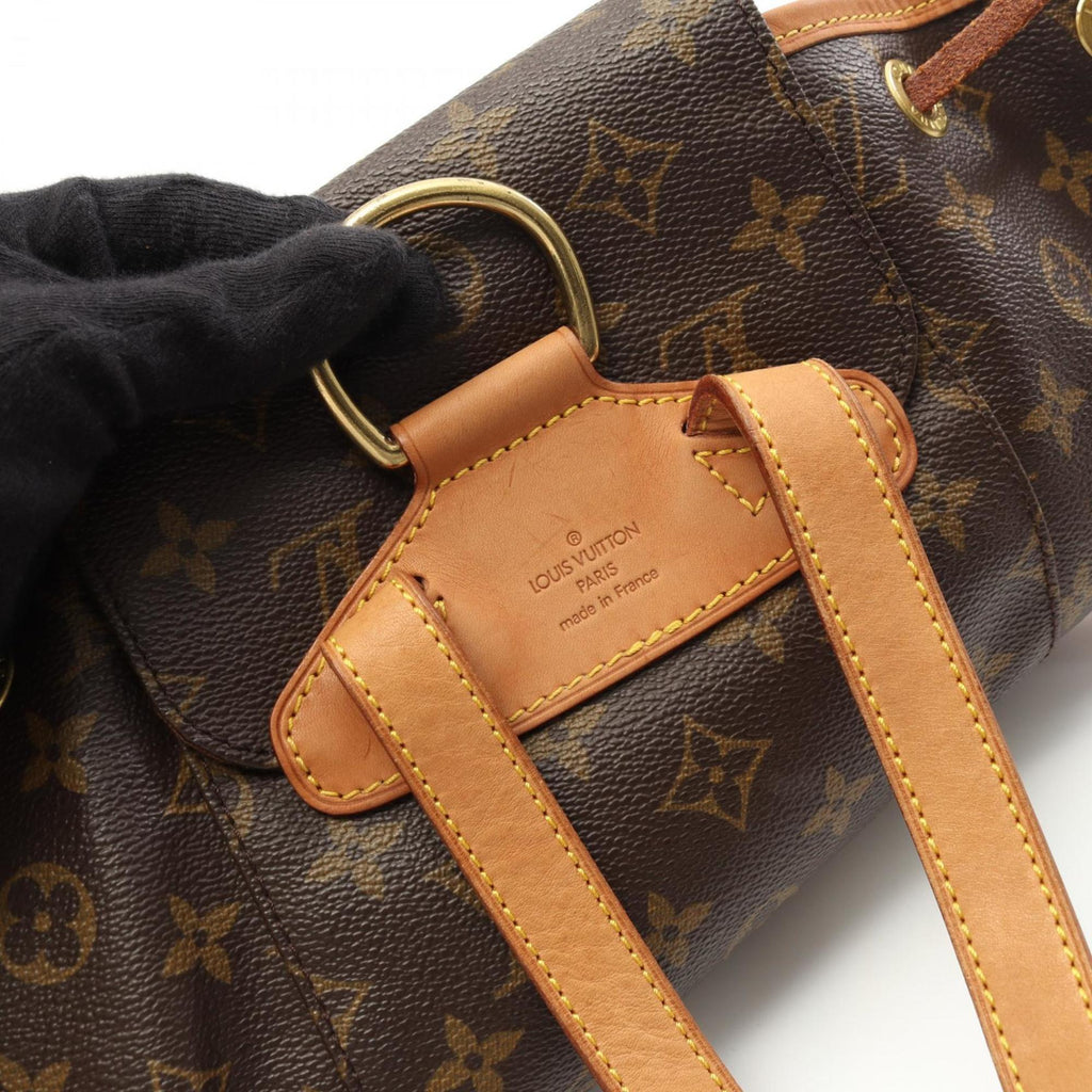 Louis Vuitton Brown Coated Canvas Leather Backpack (Pre-Owned)