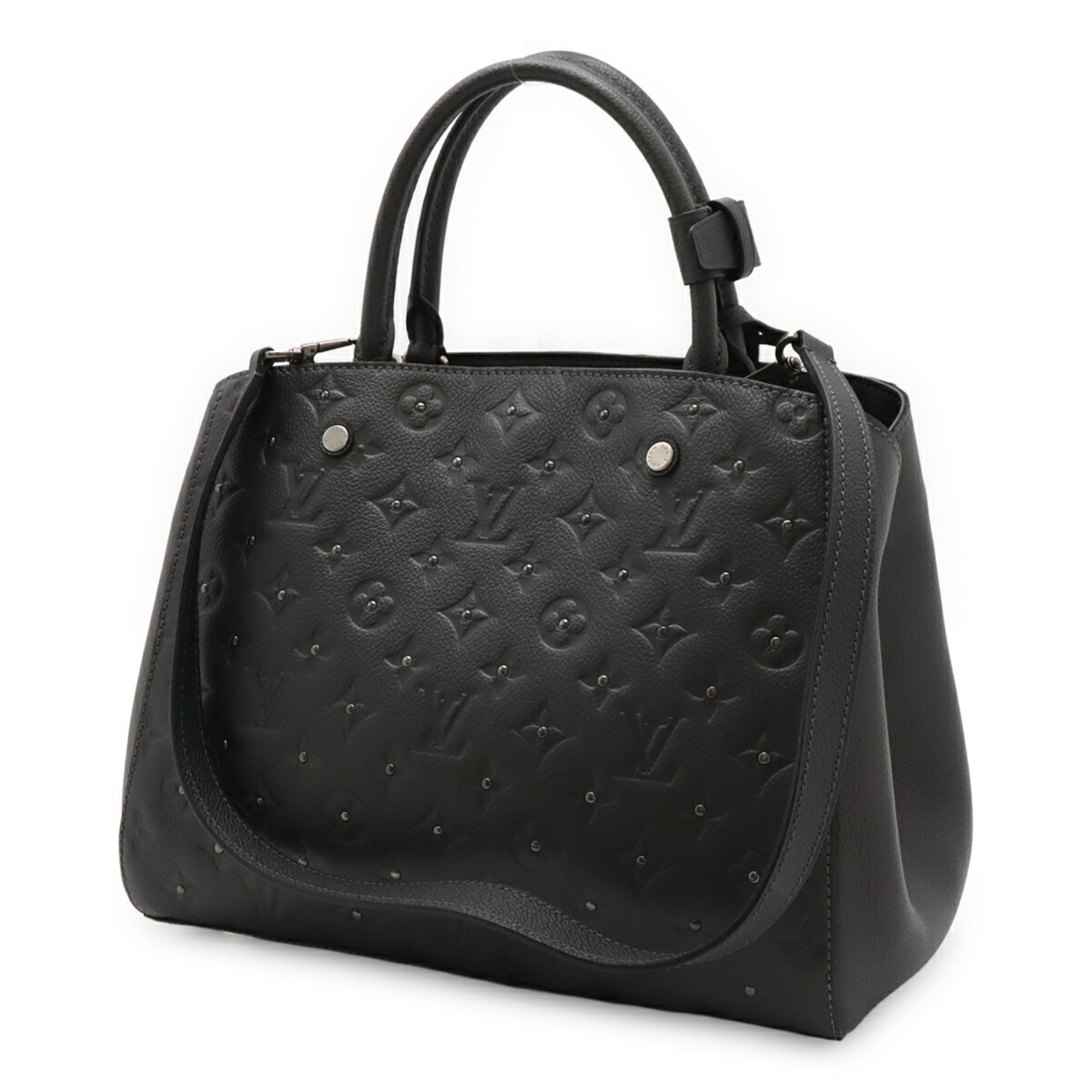 Louis Vuitton Black Noir Monogram Empreinte Handbag Shoulder Bag (Pre-Owned)
