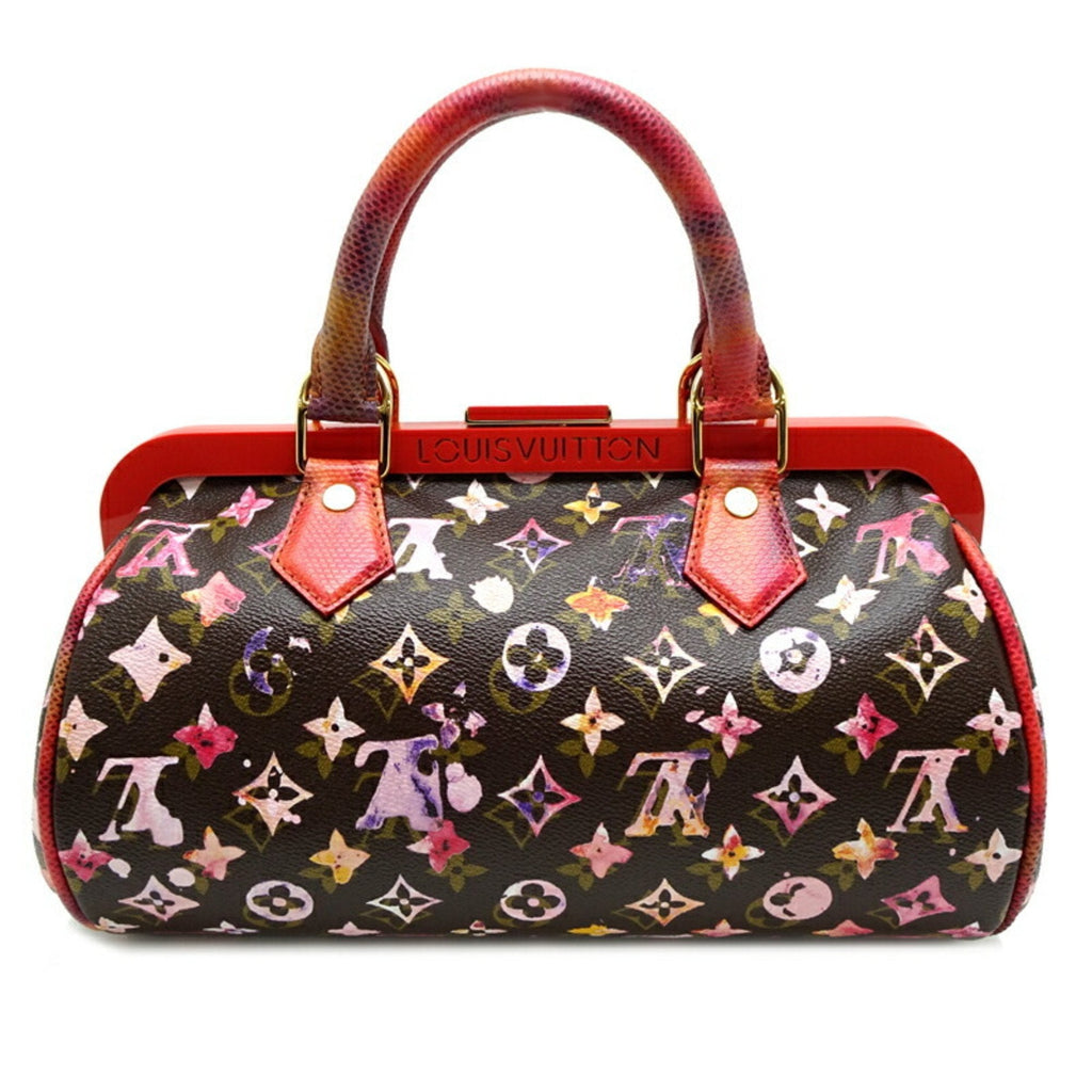 Louis Vuitton Monogram Watercolor Brown Marron Monogram Red Color Monogram Handbag (Pre-Owned)
