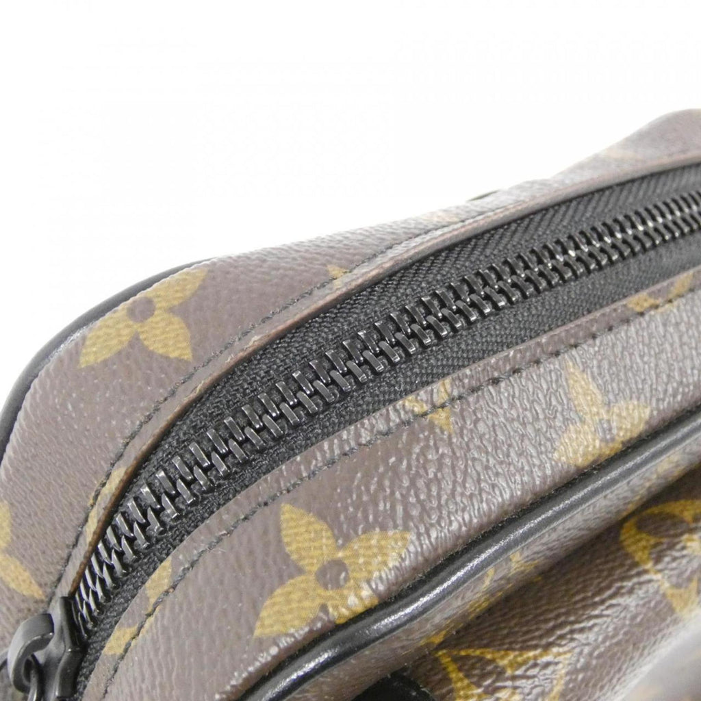 Louis Vuitton Black Brown Coated Canvas Shoulder Bag (Pre-Owned)