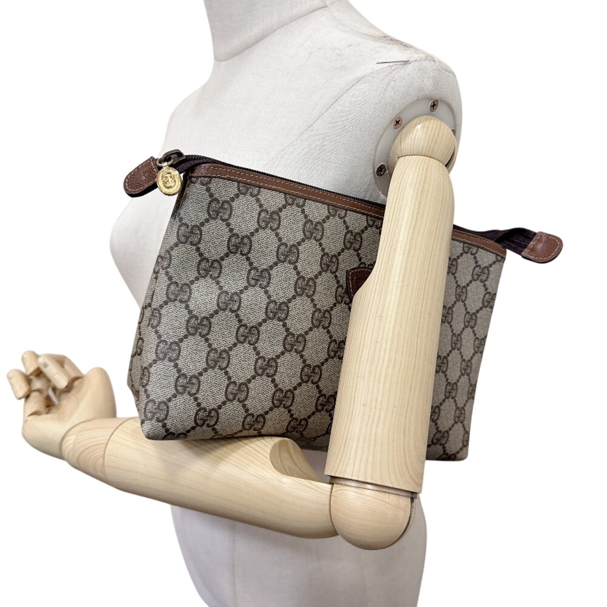 Interlocking G Patch Wristlet Messenger Bag GG Coated Canvas Small