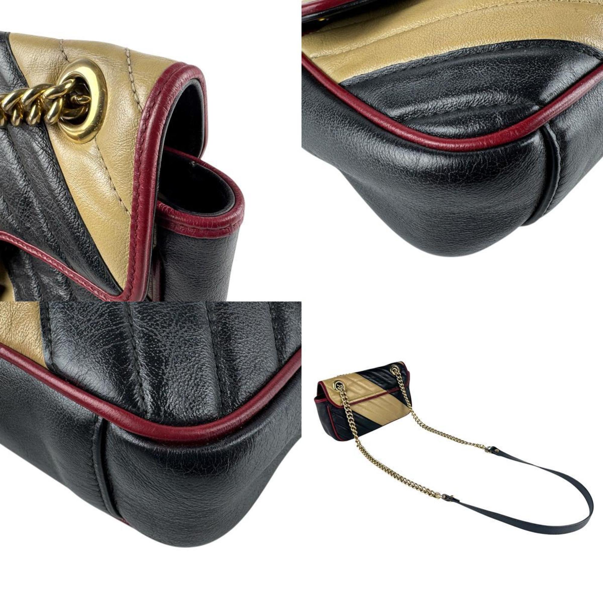 GG Marmont Flap Bag Diagonal Quilted Leather Mini