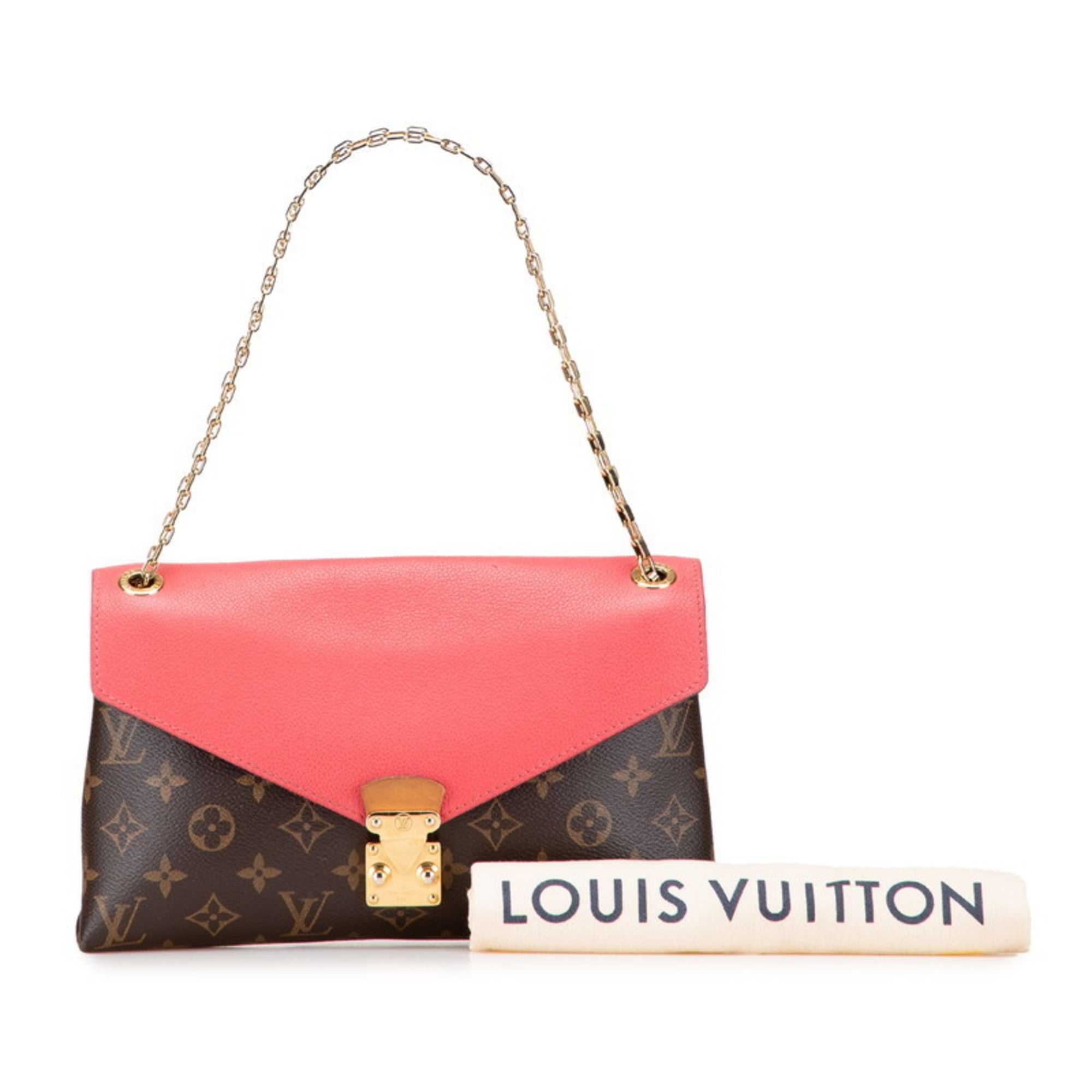 Louis Vuitton Monogram Brown Rose Litchi Pvc Leather Shoulder Bag (Pre-Owned)