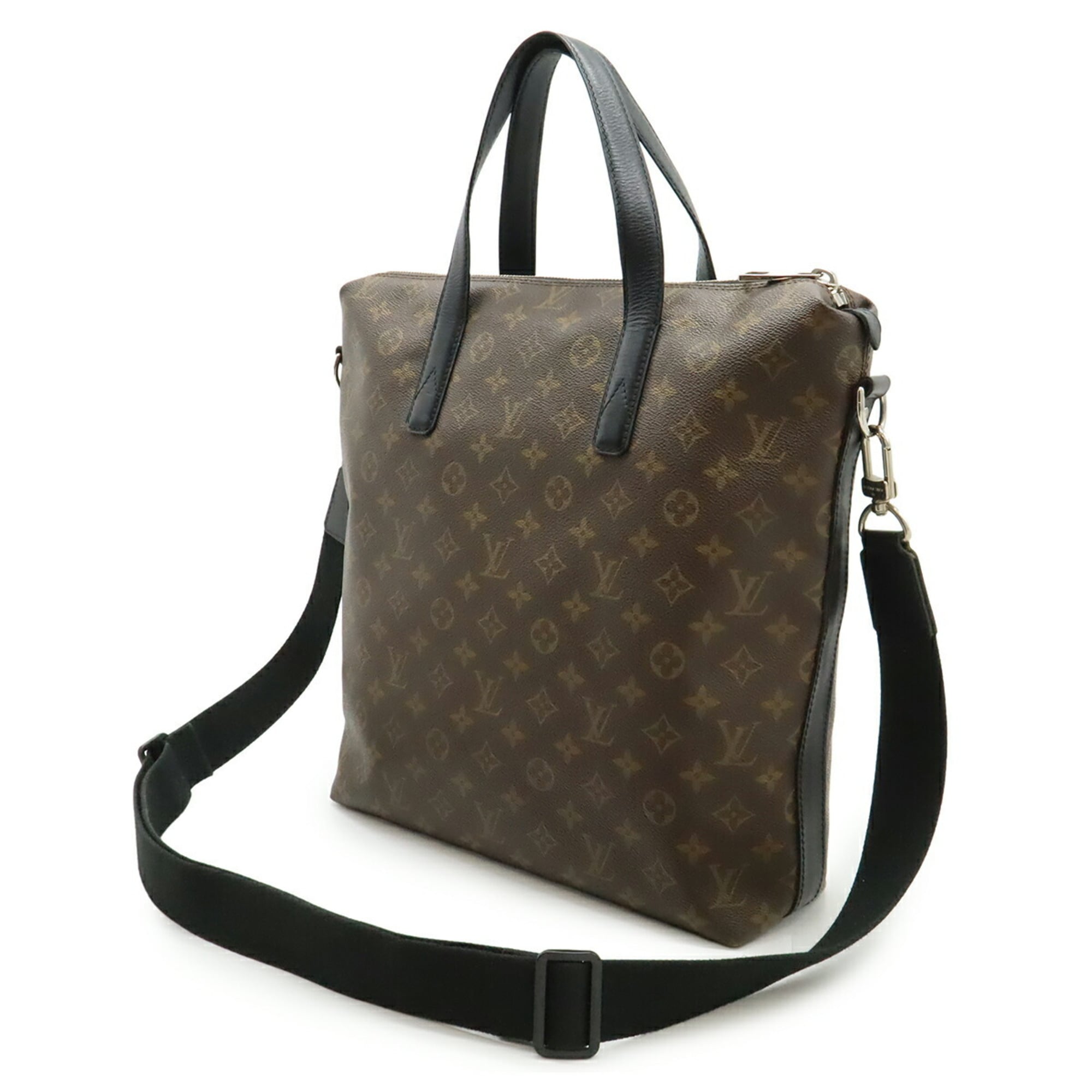 Louis Vuitton Black Brown Monogram Monogram Shoulder Bag Tote Bag (Pre-Owned)