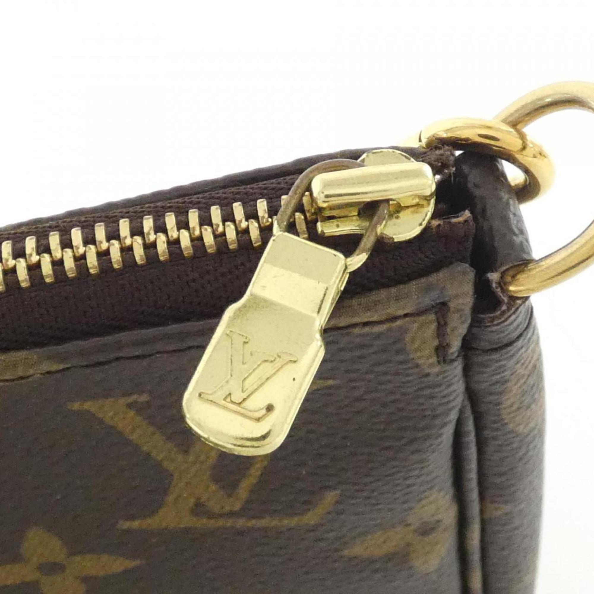 Louis Vuitton Marron Coated Canvas Pouch (Pre-Owned)