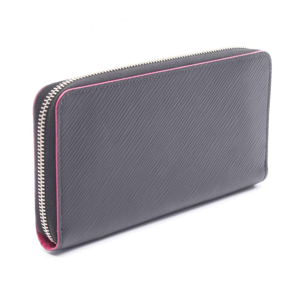 Louis Vuitton Black Hot Pink Noir Pink Leather Long Wallet (Bi-Fold) (Pre-Owned)
