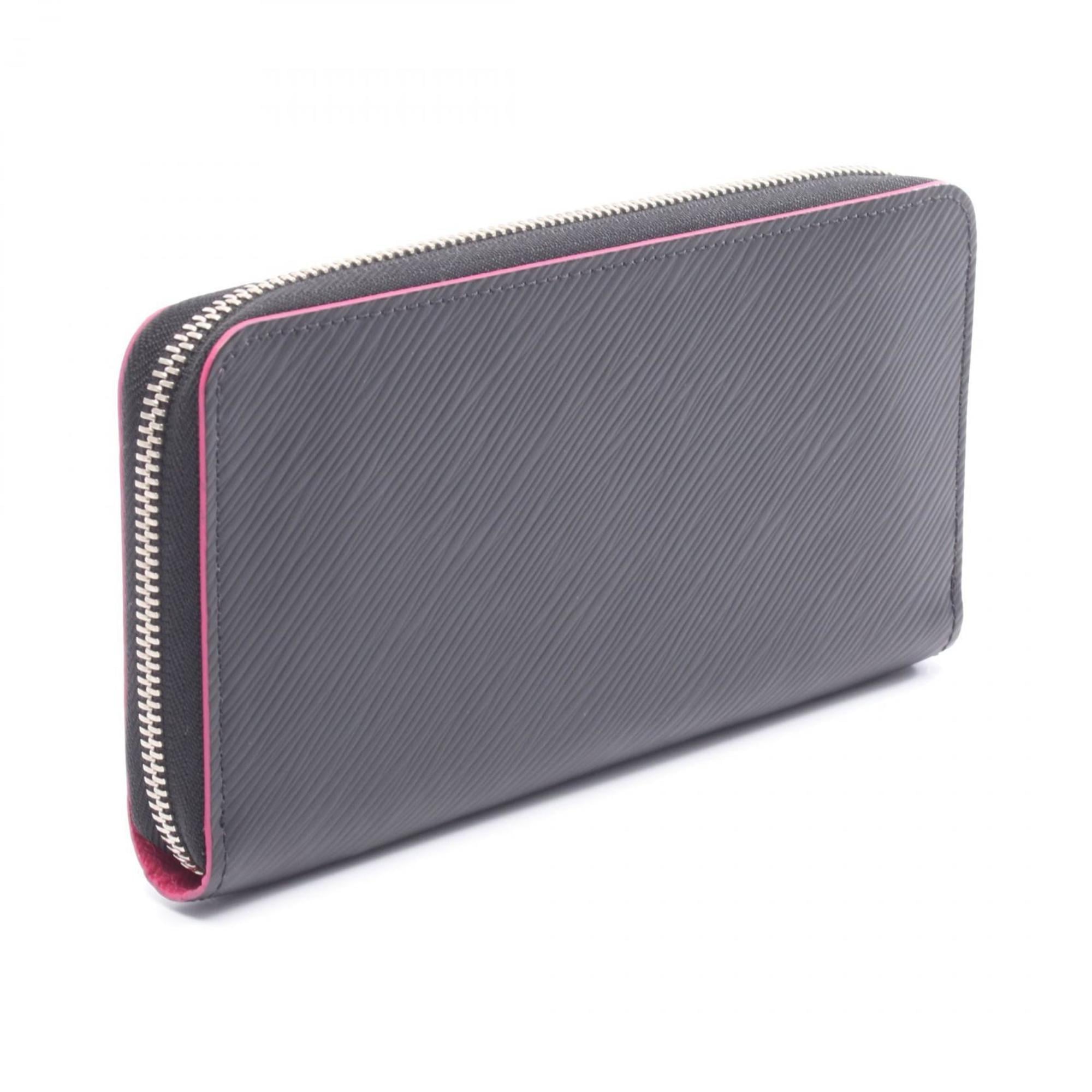 Louis Vuitton Black Hot Pink Noir Pink Leather Long Wallet (Bi-Fold) (Pre-Owned)