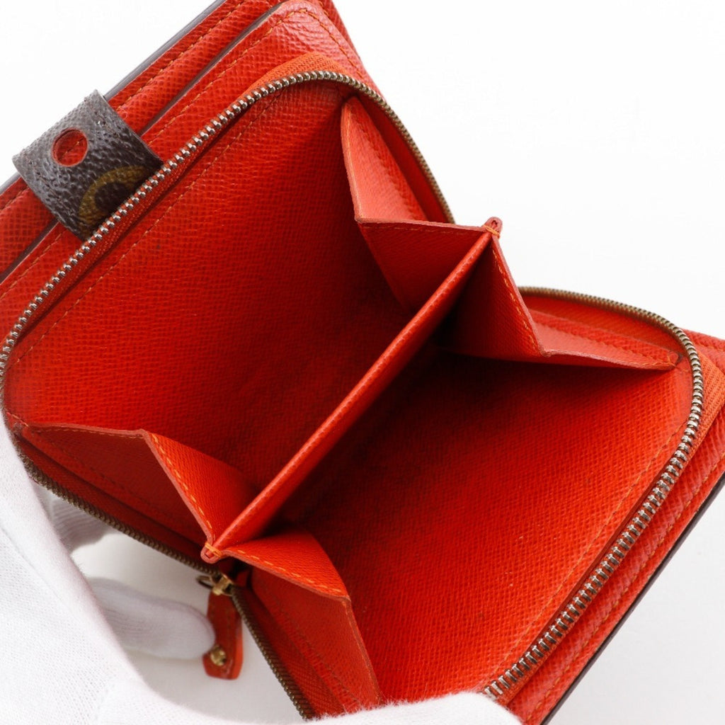 Louis Vuitton Lv Orange Orange Monogram Perforated Wallet (Bi-Fold) (Pre-Owned)