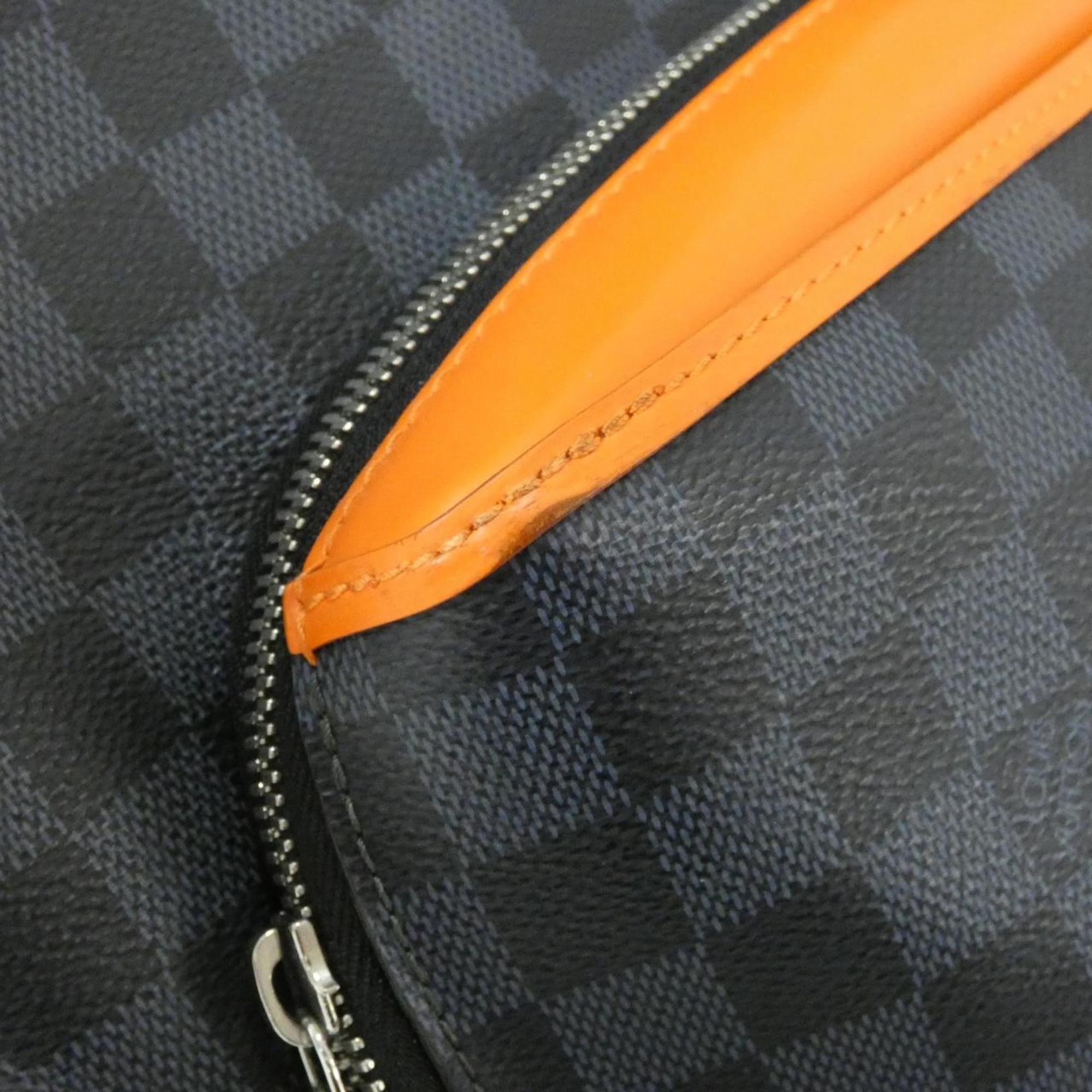 Louis Vuitton Black Cobalt Coated Canvas Backpack (Pre-Owned)