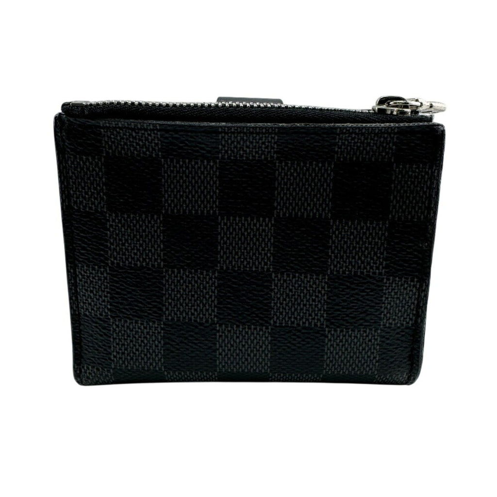 Louis Vuitton Black Gray Leather Wallet (Bi-Fold) (Pre-Owned)