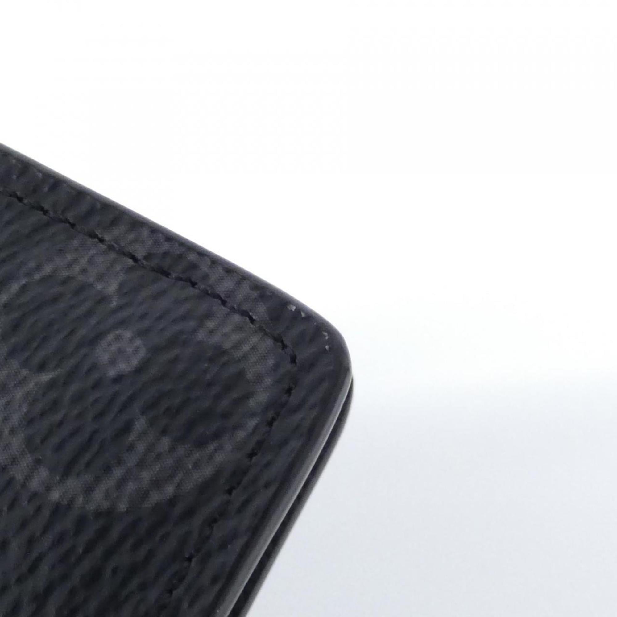 Louis Vuitton Black Coated Canvas Long Wallet (Bi-Fold) (Pre-Owned)