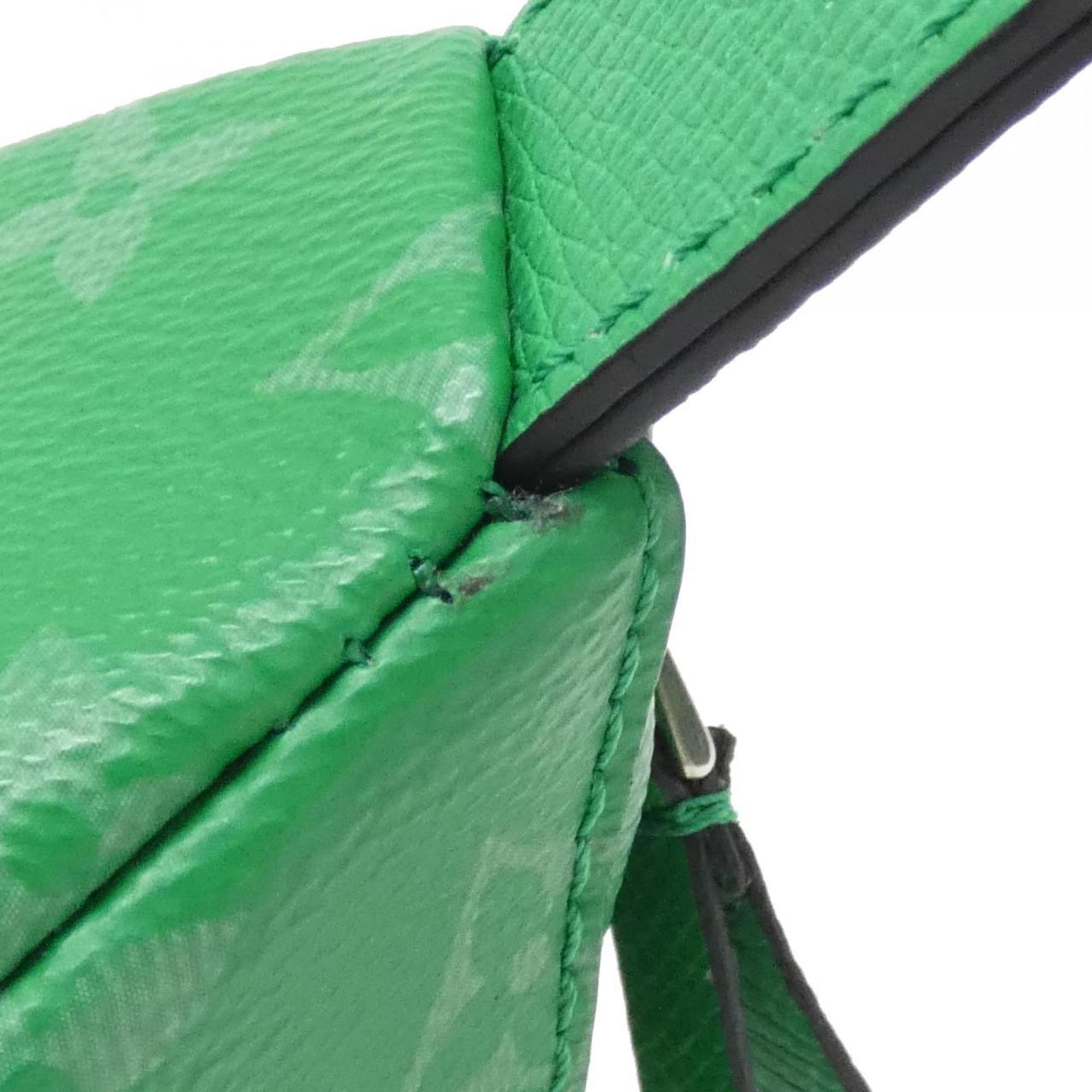 Louis Vuitton Vert Coated Canvas Leather Shoulder Bag (Pre-Owned)
