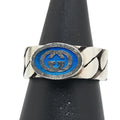 Interlocking G Band Ring Sterling Silver