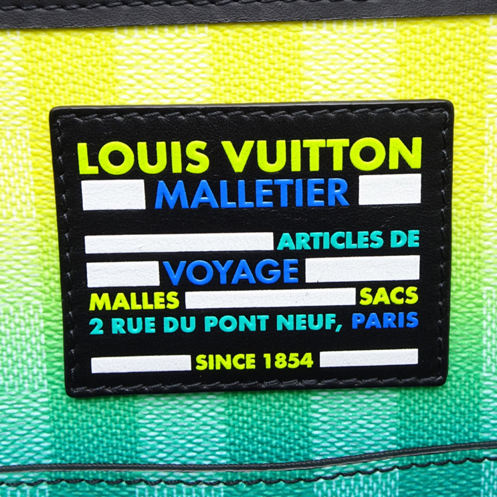 Louis Vuitton Green Damier Canvas Boston Bag (Pre-Owned)