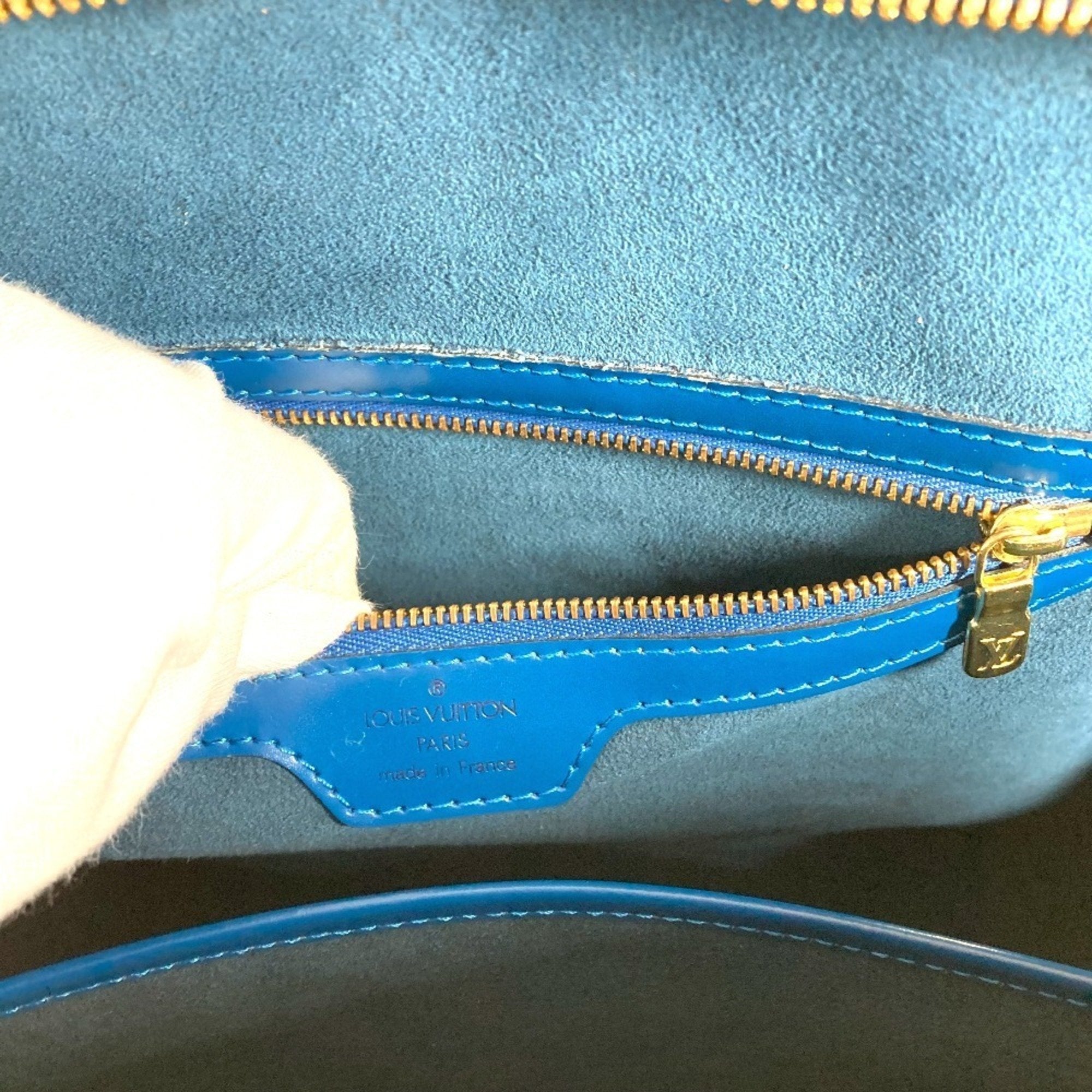 Louis Vuitton Blue Toledo Blue Epi Leather Shoulder Bag Tote Bag (Pre-Owned)