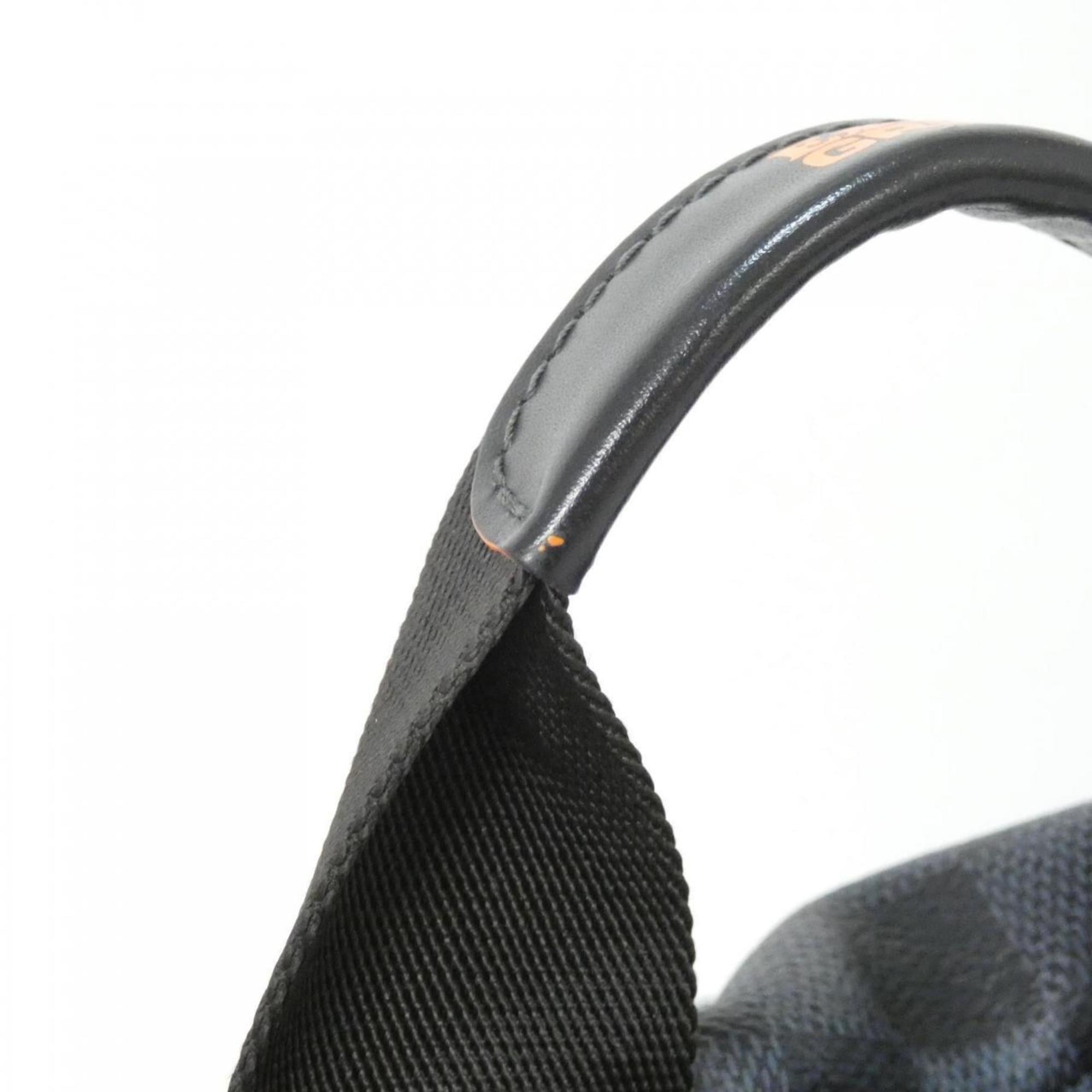 Louis Vuitton Black Cobalt Coated Canvas Backpack (Pre-Owned)